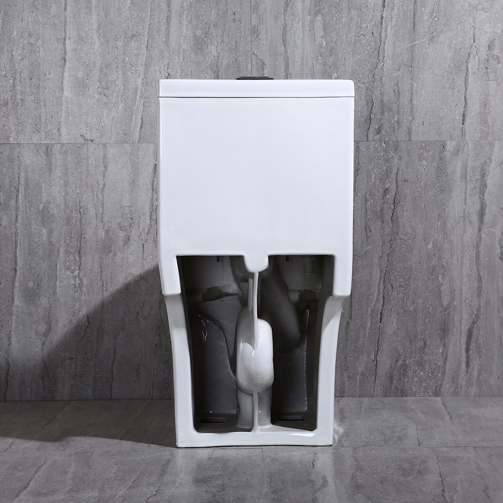  WOODBRIDGEBath T-0031 WOODBRIDGE T-0031 Short Compact Tiny One Piece Toilet with Soft Closing Seat, Small Toilet_10889