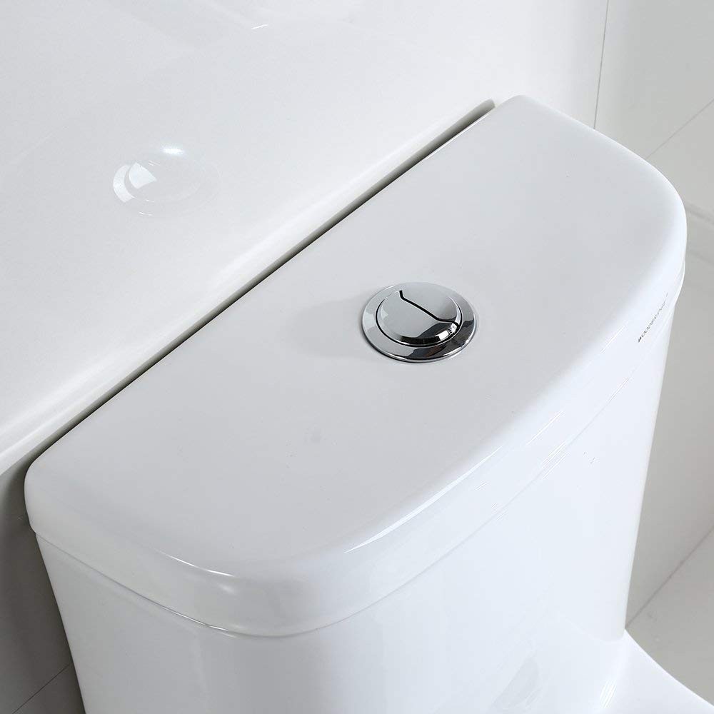  WOODBRIDGE B0933-2/T-0033L T-0033 Dual Flush Elongated One Piece Toilet with Soft Closing Seat, WHITE_9753