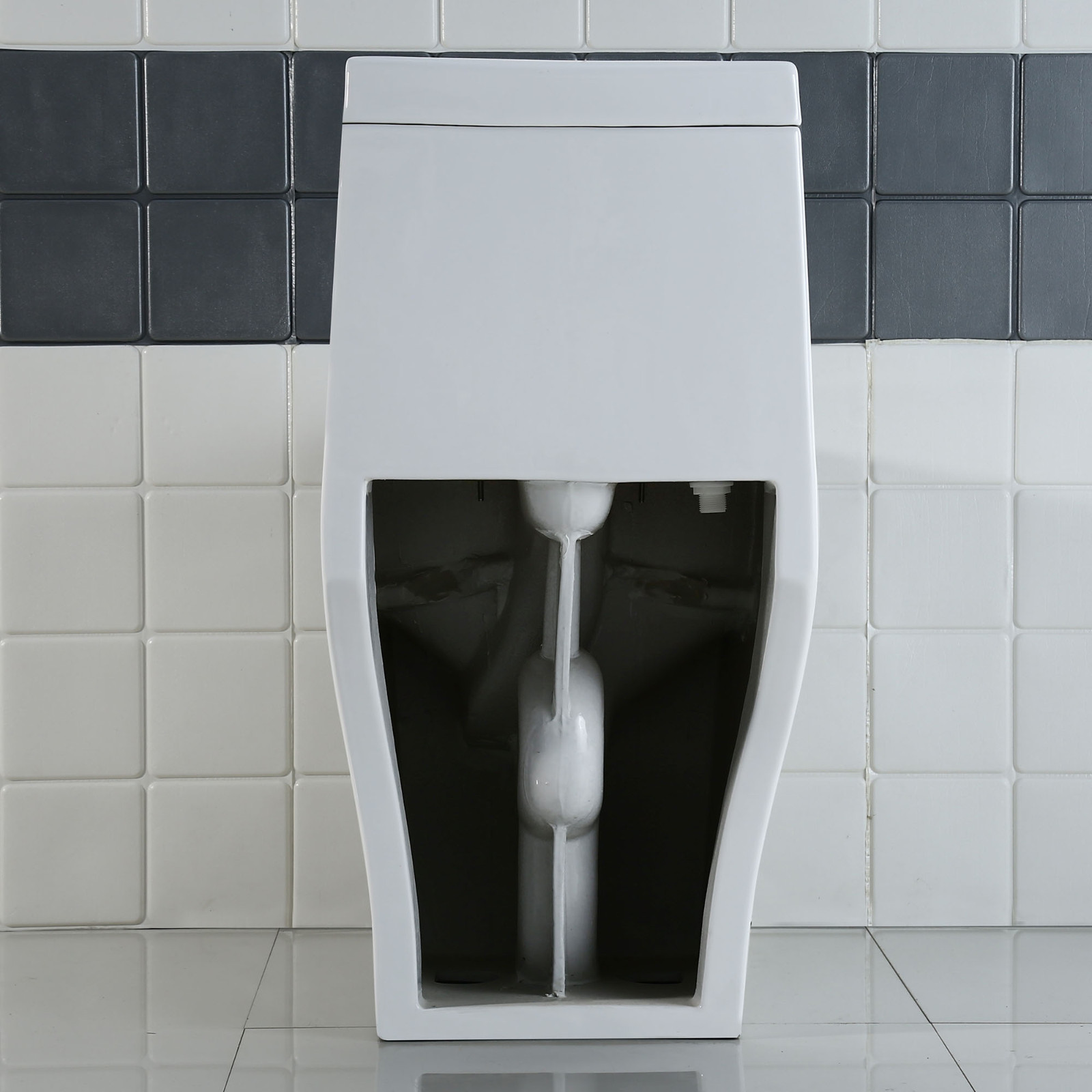  WOODBRIDGE  One Piece Dual Flush 1.0/1.6 Gpf,with Soft Closing Seat, White, Elongated Toilet, B0910/T-0035, Convenient 20