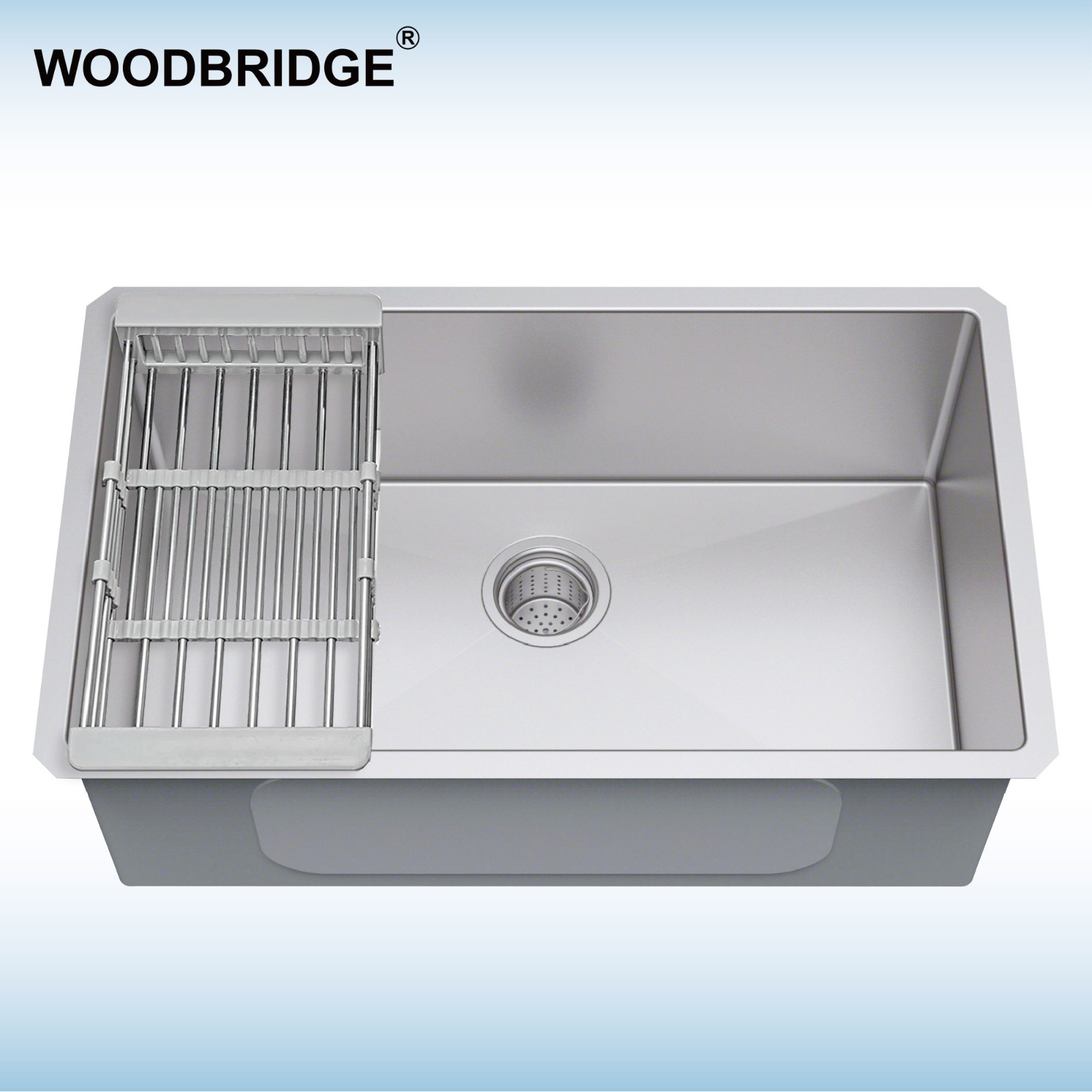  WOODBRIDGE Kitchen Sink, 23 Inch, Stainless Steel MKA2318_9318