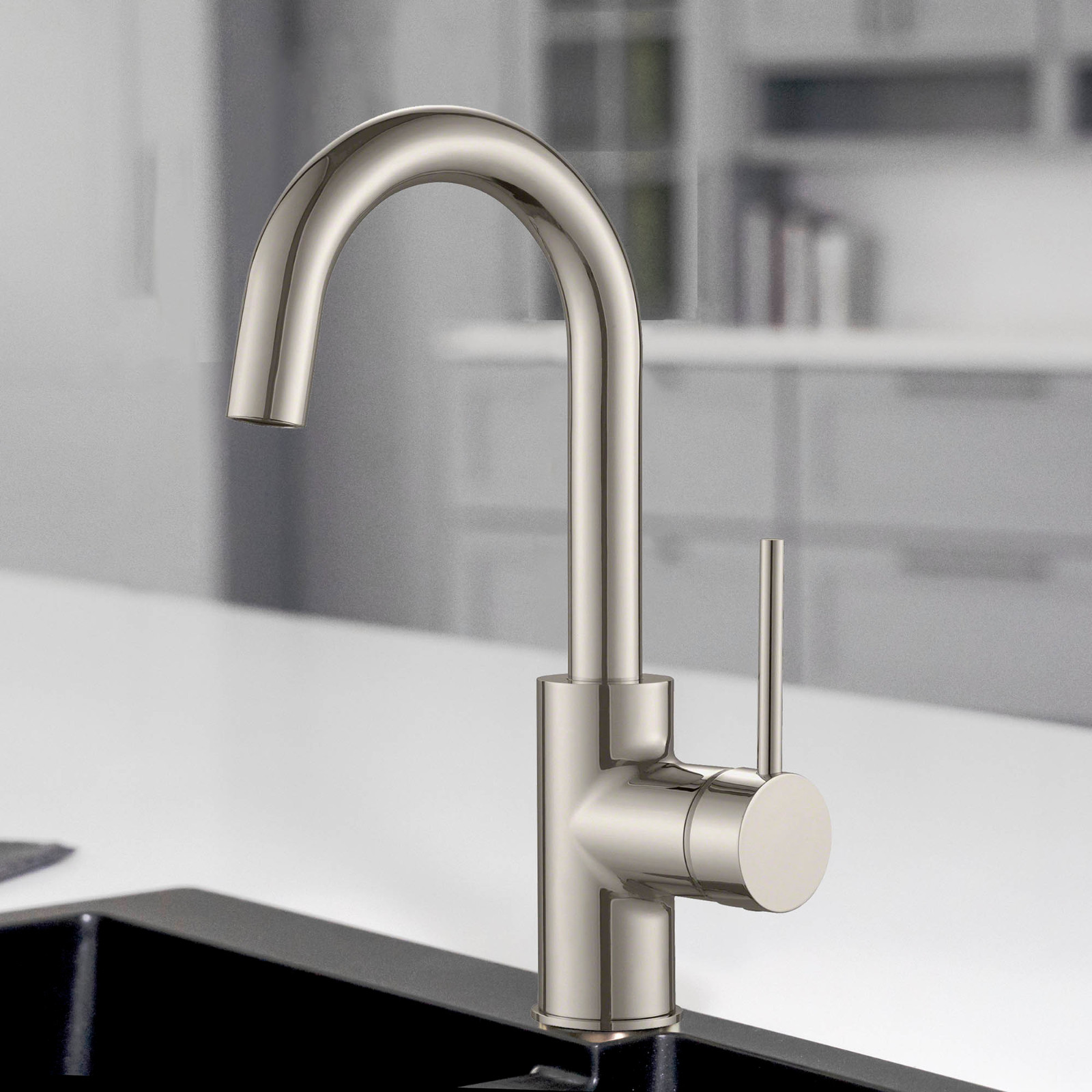  WOODBRIDGE WK02003BN ADA Compliance Deck Mount Single Handle Bar Faucet with Swivel Spout, Brushed Nickel Finish_9442
