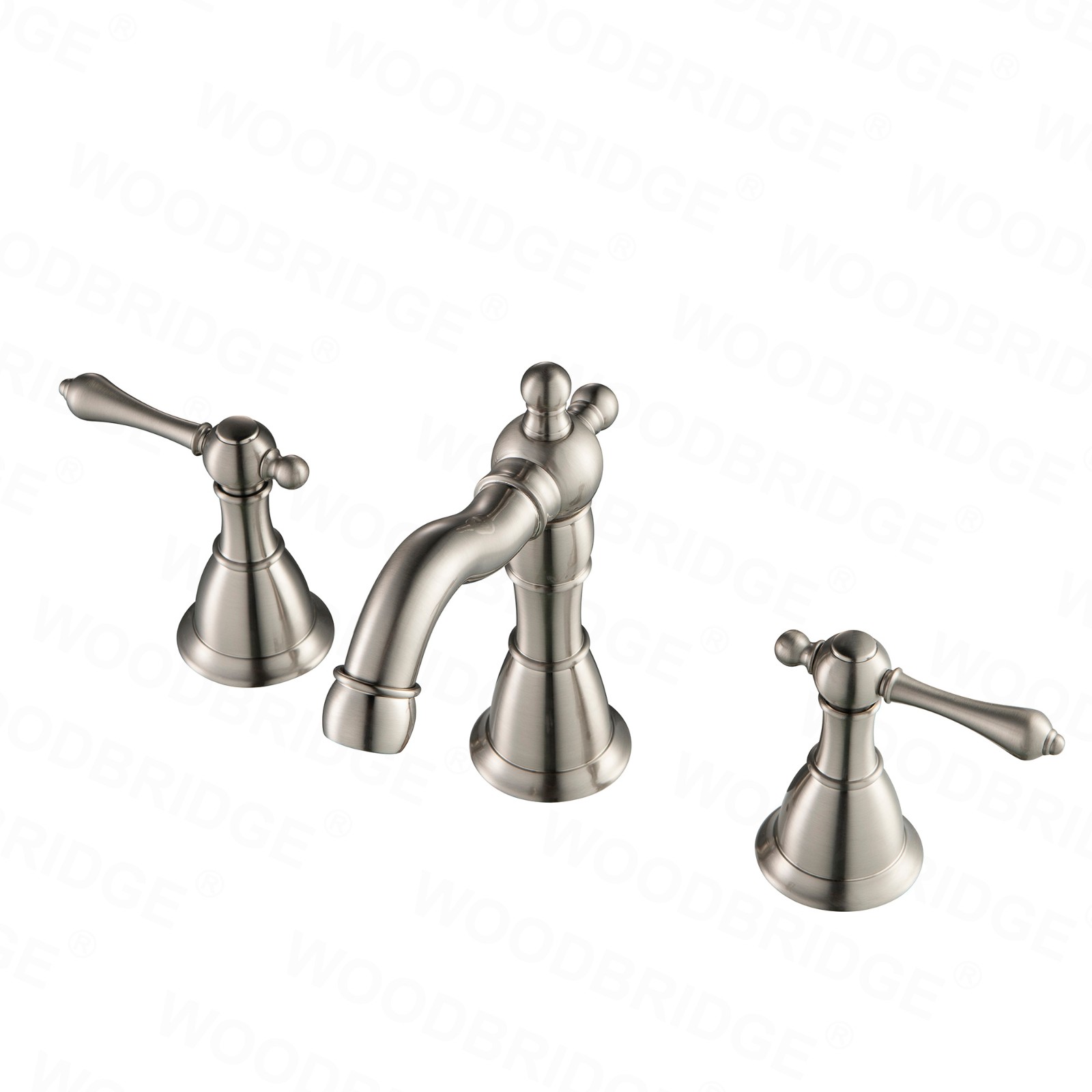  WOODBRIDGE WB802005BN 8-inch 3-hole Widespread Lavatory Faucet with Two Metal Lever Handle, Brushed Nickel_6338
