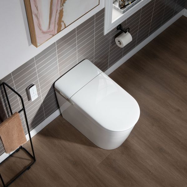  WOODBRIDGE B0980S Intelligent Smart Toilet, Massage Washing, Open & Close, Auto Flush,Heated Integrated Multi Function Remote Control, with Advance Bidet and Soft Closing Seat, White_5965