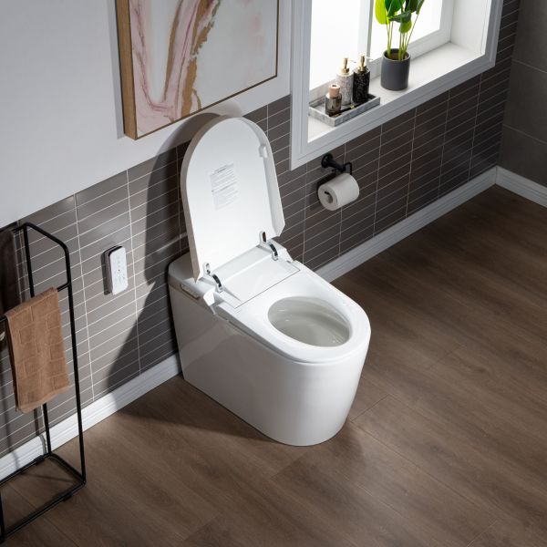  WOODBRIDGE B0980S Intelligent Smart Toilet, Massage Washing, Open & Close, Auto Flush,Heated Integrated Multi Function Remote Control, with Advance Bidet and Soft Closing Seat, White_5966