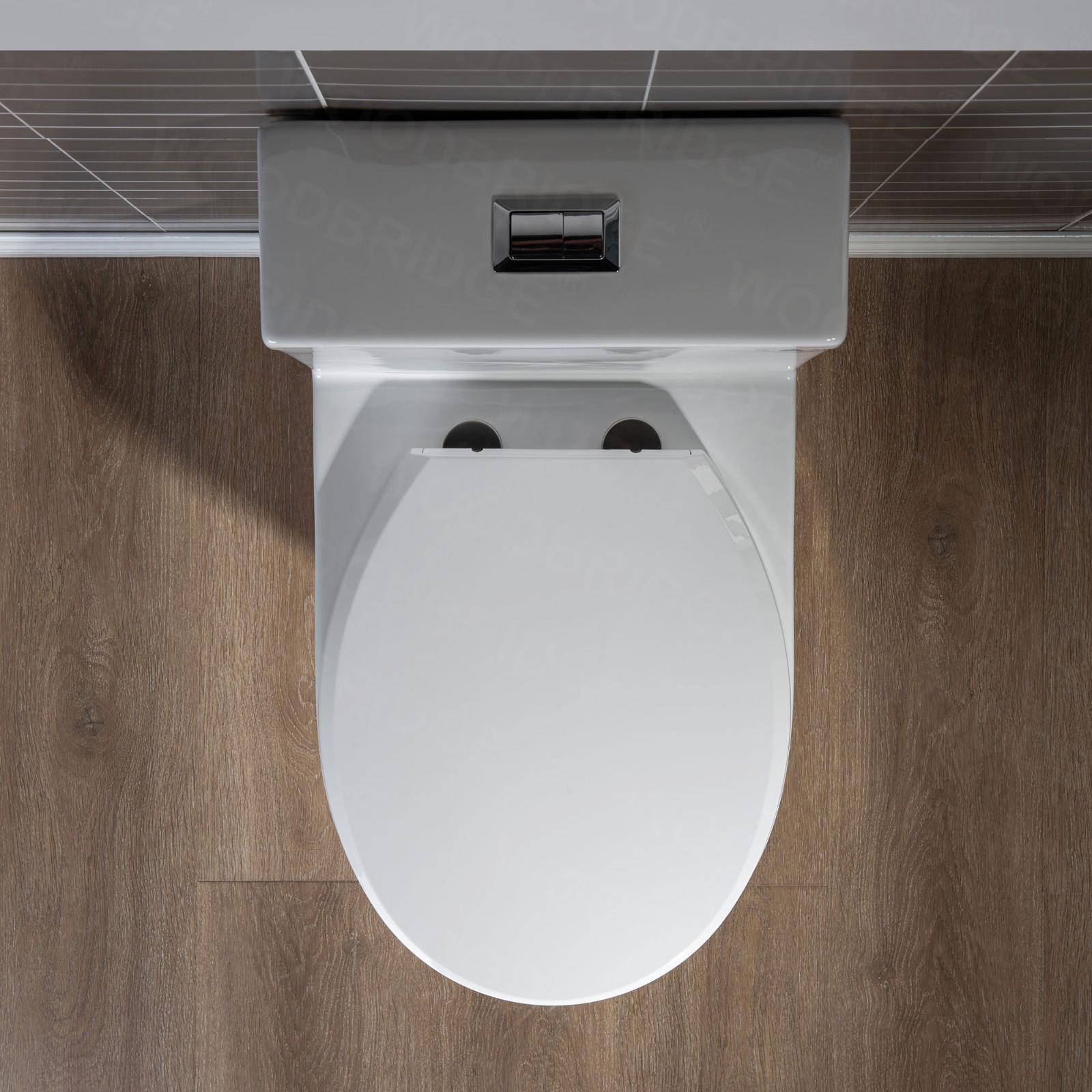  WOODBRIDGE B-0500-A Modern One-Piece Elongated toilet with Solf Closed Seat and Hand Free Touchless Sensor Flush Kit, White_5483