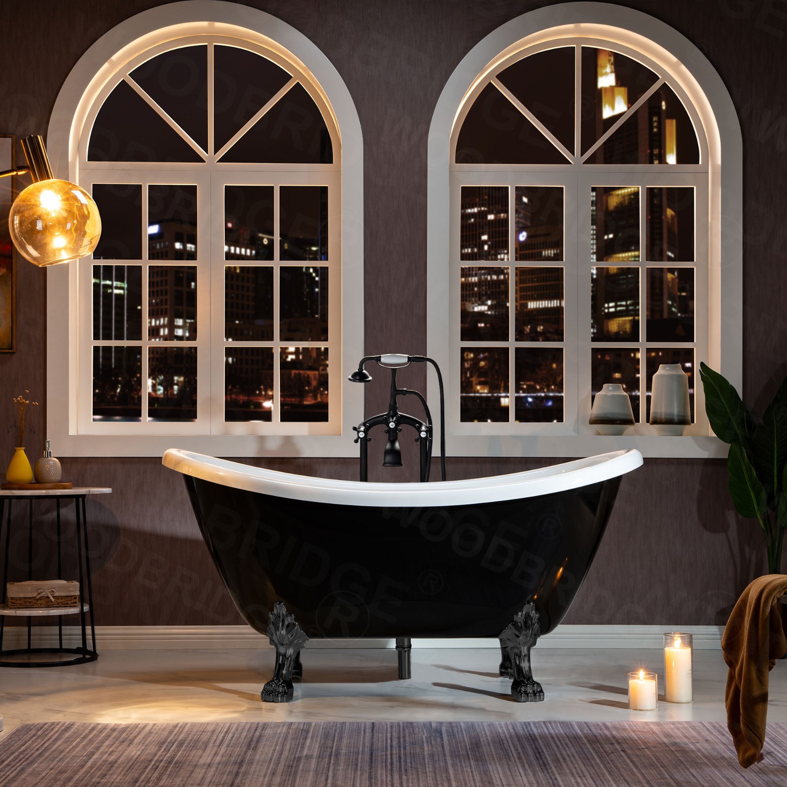 Clawfoot tub black sale exterior