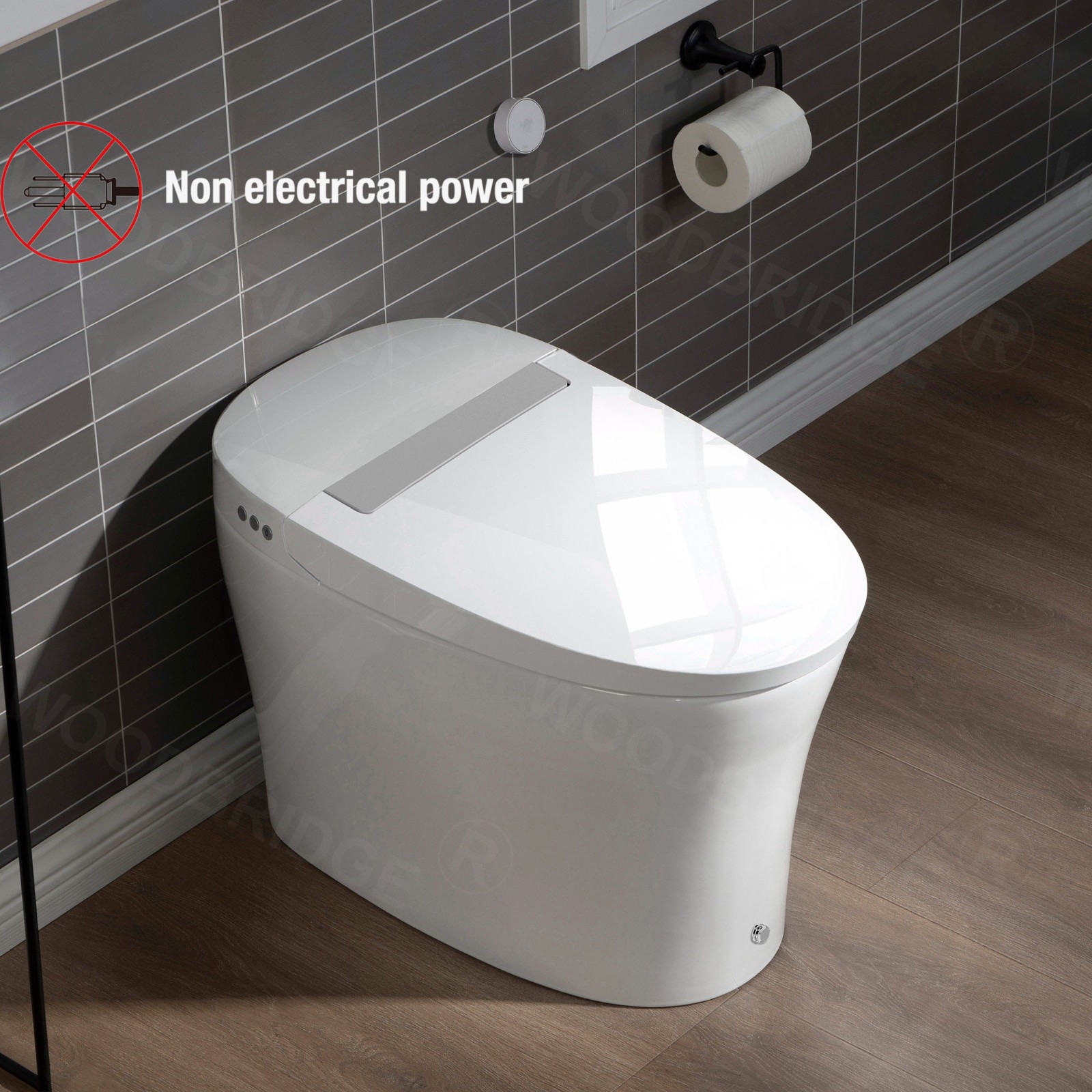  WOODBRIDGE BW5100S One Piece Modern,Slim, Tankless and High Efficiency Toilet with Battery Operated Auto Flushing_5045