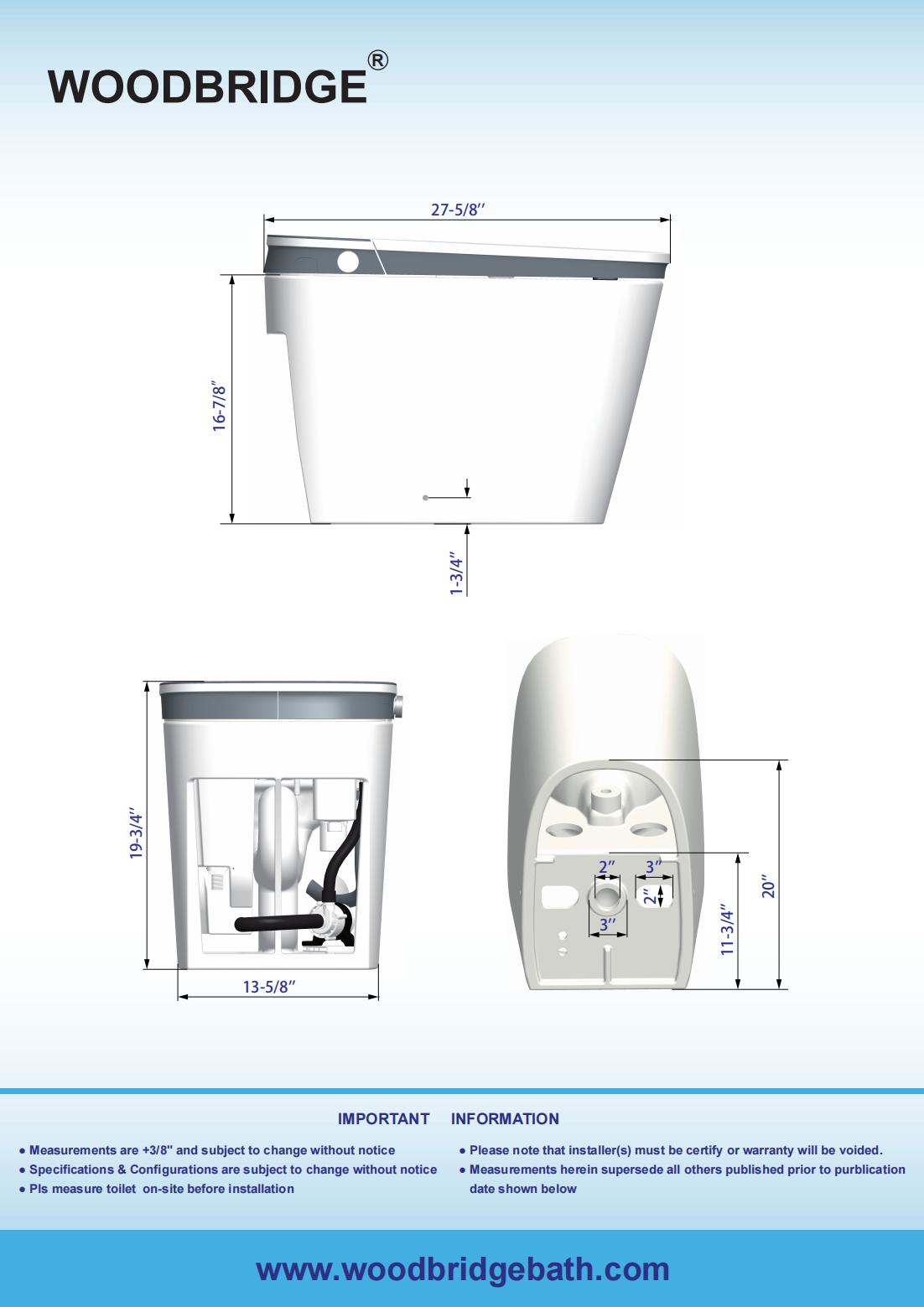  WOODBRIDGE B-0930S 1.6/1.1GPF Dual Flush Auto Open & Close Smart Toilet with Heated Bidet Seat, Intelligent Auto Flush, LED Temperature Display, Remote Control, Chair Height, Foot Sensor Flush and Build-In Booster Pump and Cleaning Foam Dispenser_12610