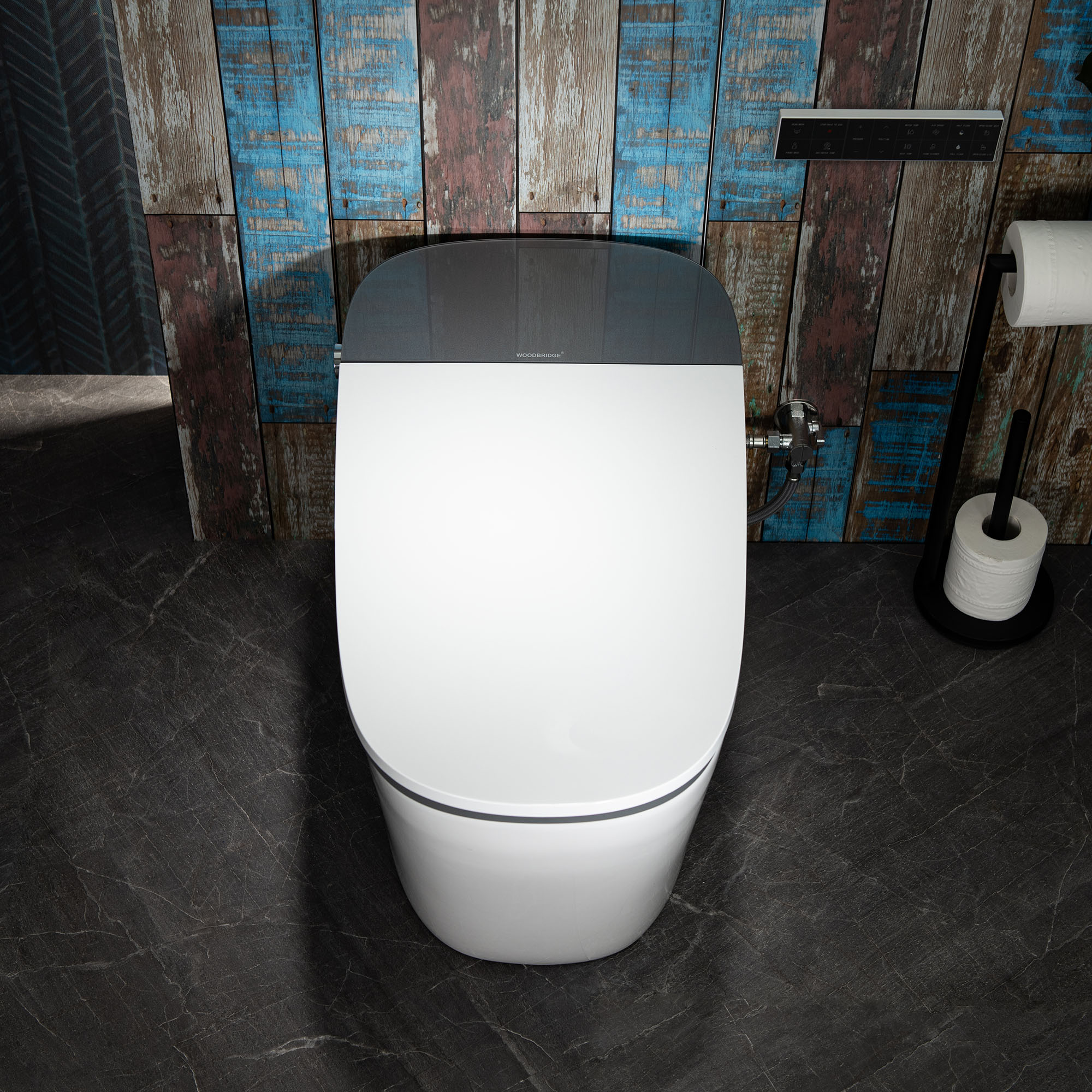  WOODBRIDGE B-0930S 1.6/1.1GPF Dual Flush Auto Open & Close Smart Toilet with Heated Bidet Seat, Intelligent Auto Flush, LED Temperature Display, Remote Control, Chair Height, Foot Sensor Flush and Build-In Booster Pump and Cleaning Foam Dispenser_12615