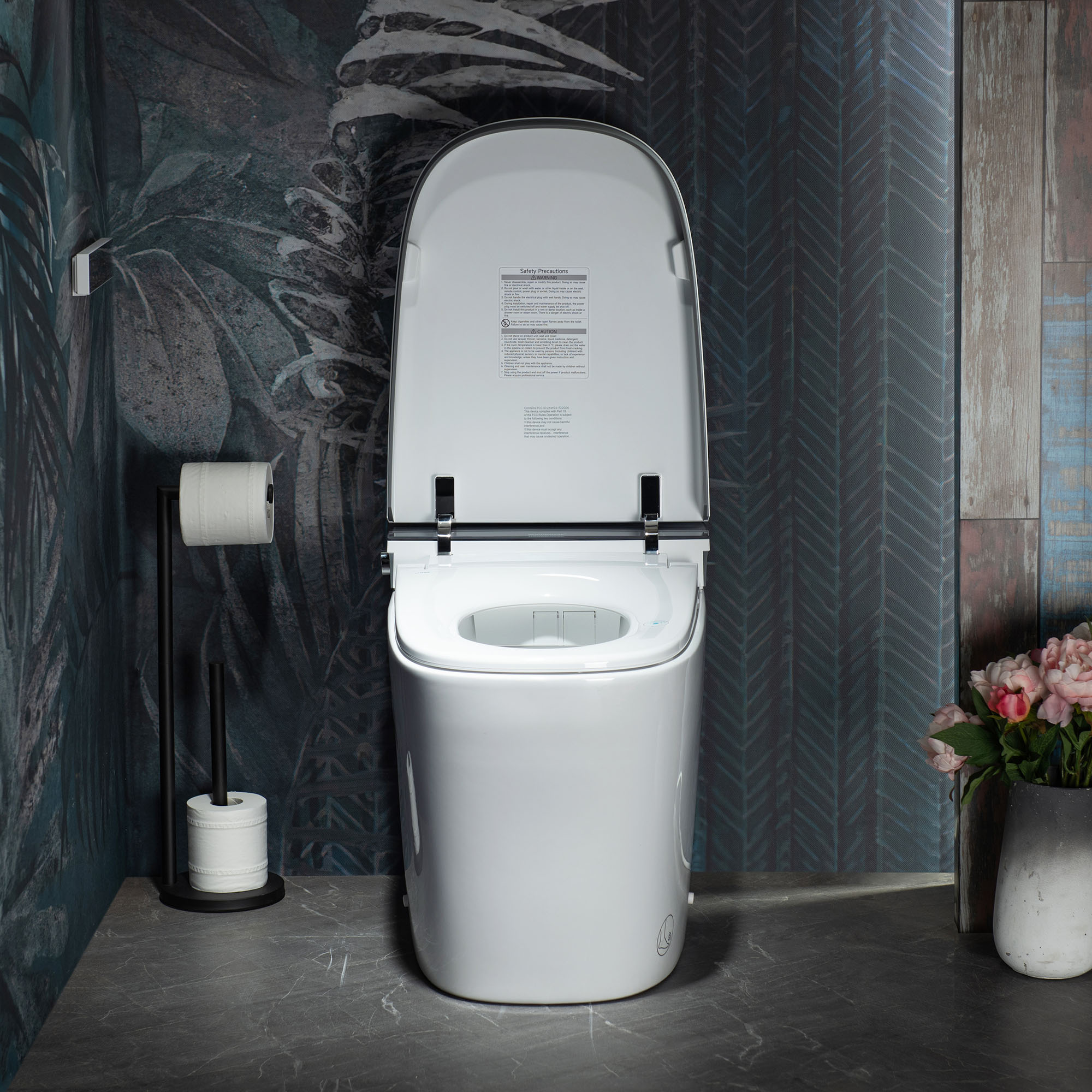  WOODBRIDGE B-0930S 1.6/1.1GPF Dual Flush Auto Open & Close Smart Toilet with Heated Bidet Seat, Intelligent Auto Flush, LED Temperature Display, Remote Control, Chair Height, Foot Sensor Flush and Build-In Booster Pump and Cleaning Foam Dispenser_12616