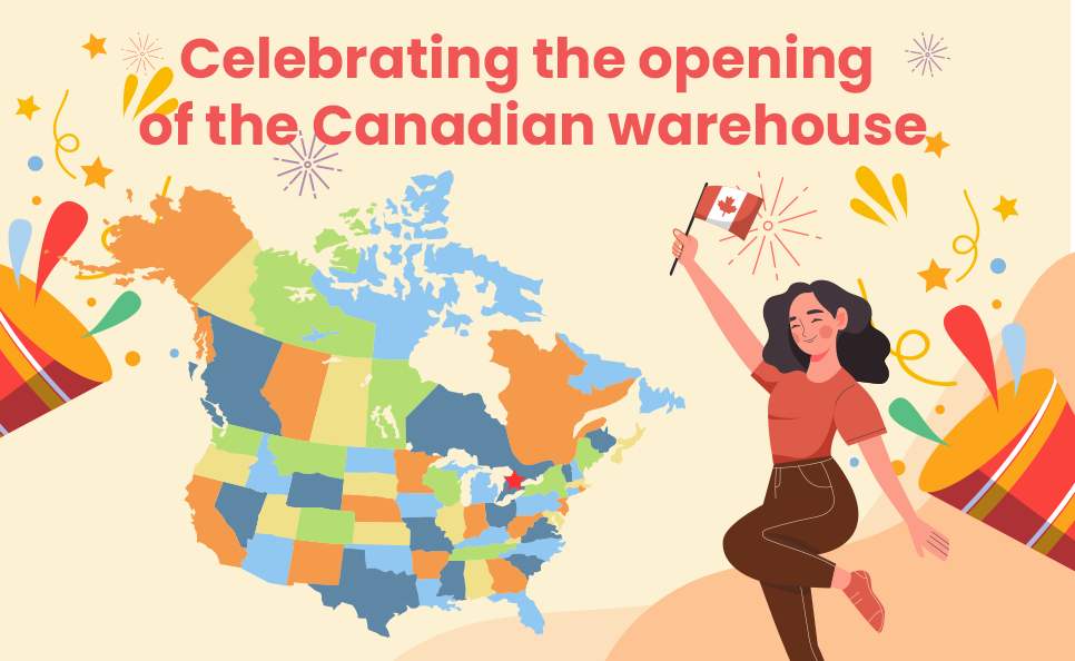 Celebrating the opening  of the Canadian warehouse