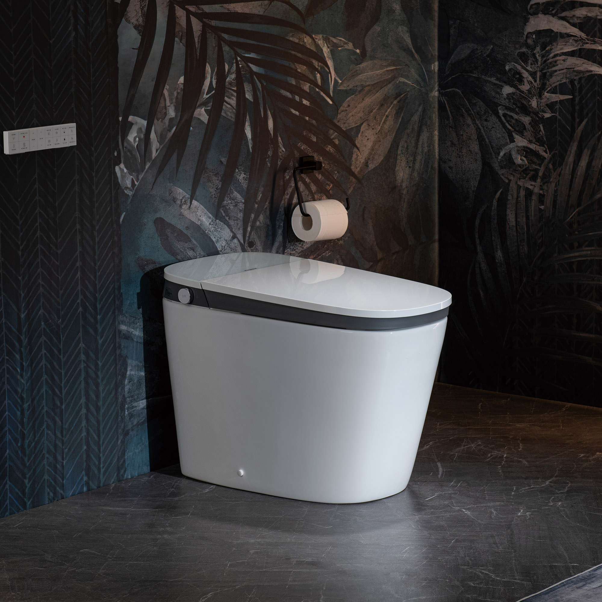  WOODBRIDGE B0931S Smart Bidet Toilet with 1.28 GPF Dual Flush Auto Open & Close, Foot Sensor Flush, Voice Control,1000 Gram Map Flushing Score, LED Display, Chair Height Design and Cleaning Foam Dispenser_13919