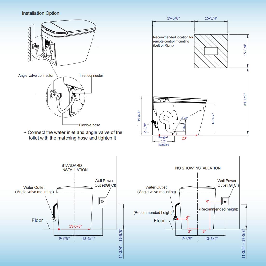  WOODBRIDGE B0931S Smart Bidet Toilet with 1.28 GPF Dual Flush Auto Open & Close, Foot Sensor Flush, Voice Control,1000 Gram Map Flushing Score, LED Display, Chair Height Design and Cleaning Foam Dispenser_13922