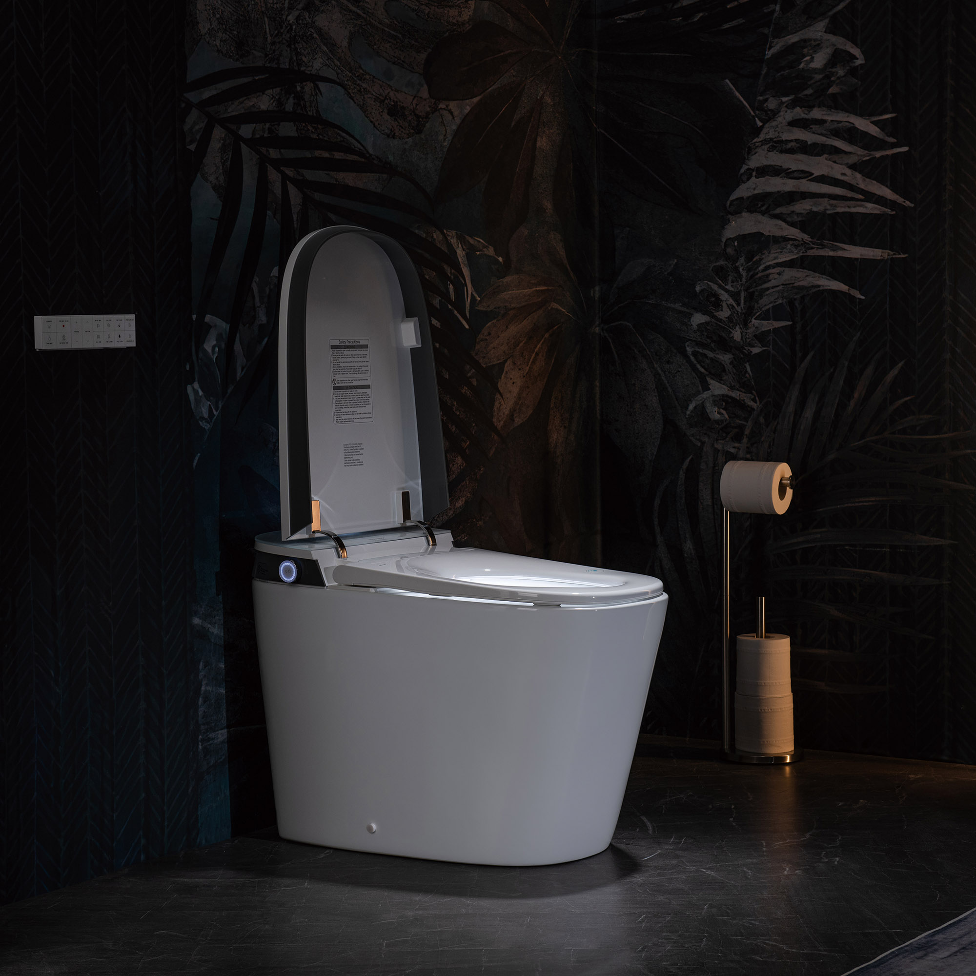  WOODBRIDGE B0931S Smart Bidet Toilet with 1.28 GPF Dual Flush Auto Open & Close, Foot Sensor Flush, Voice Control,1000 Gram Map Flushing Score, LED Display, Chair Height Design and Cleaning Foam Dispenser_13923