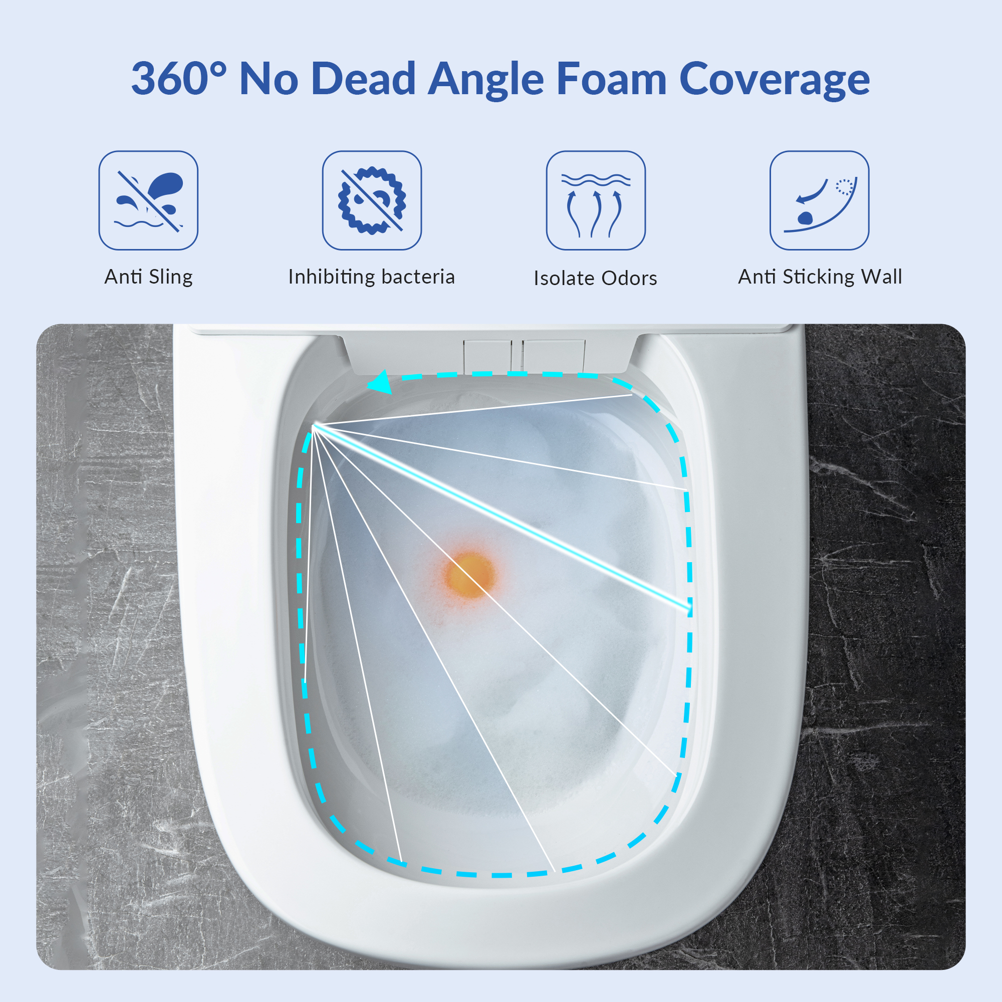  WOODBRIDGE B0931S Smart Bidet Toilet with 1.28 GPF Dual Flush Auto Open & Close, Foot Sensor Flush, Voice Control,1000 Gram Map Flushing Score, LED Display, Chair Height Design and Cleaning Foam Dispenser_13929