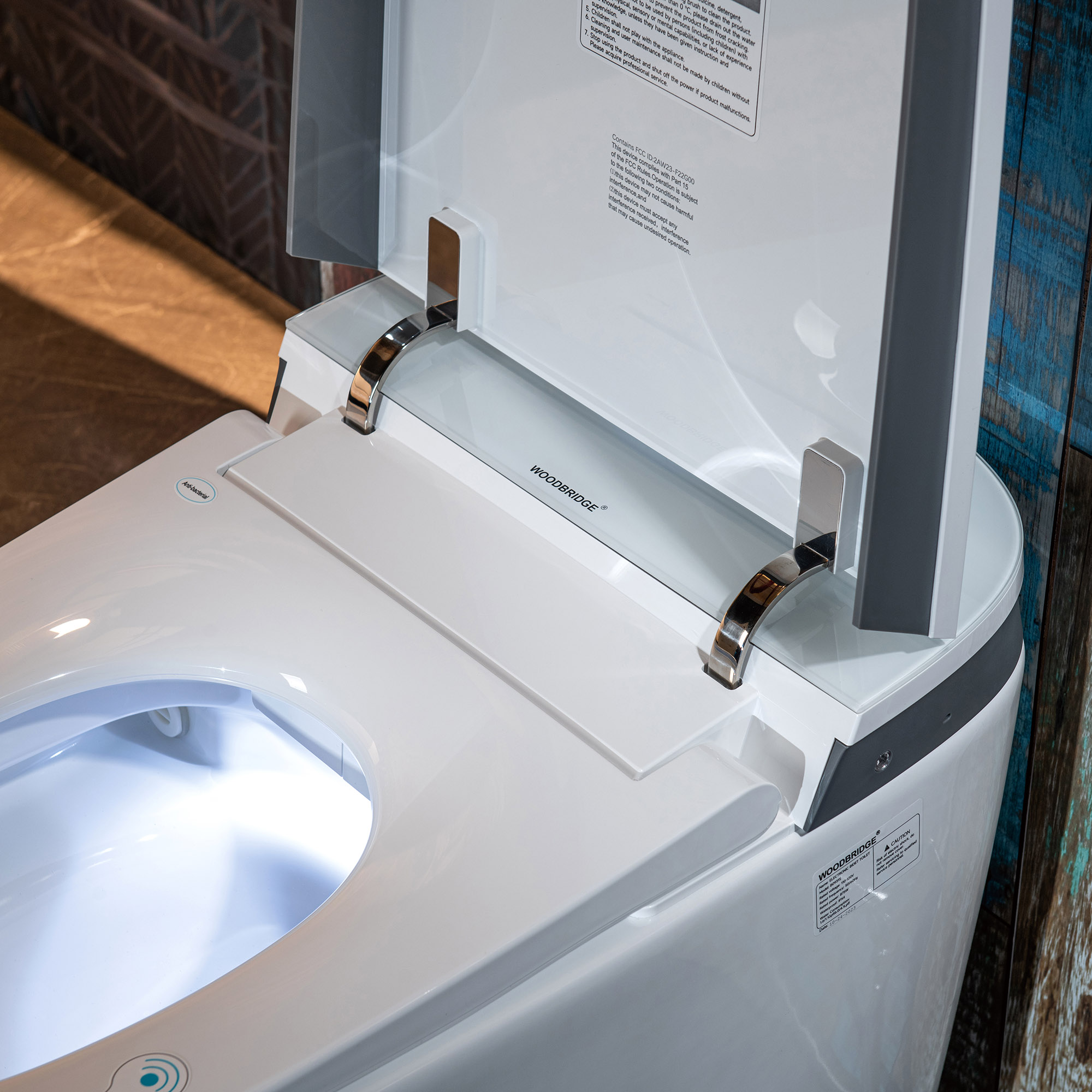  WOODBRIDGE B0931S Smart Bidet Toilet with 1.28 GPF Dual Flush Auto Open & Close, Foot Sensor Flush, Voice Control,1000 Gram Map Flushing Score, LED Display, Chair Height Design and Cleaning Foam Dispenser_13938