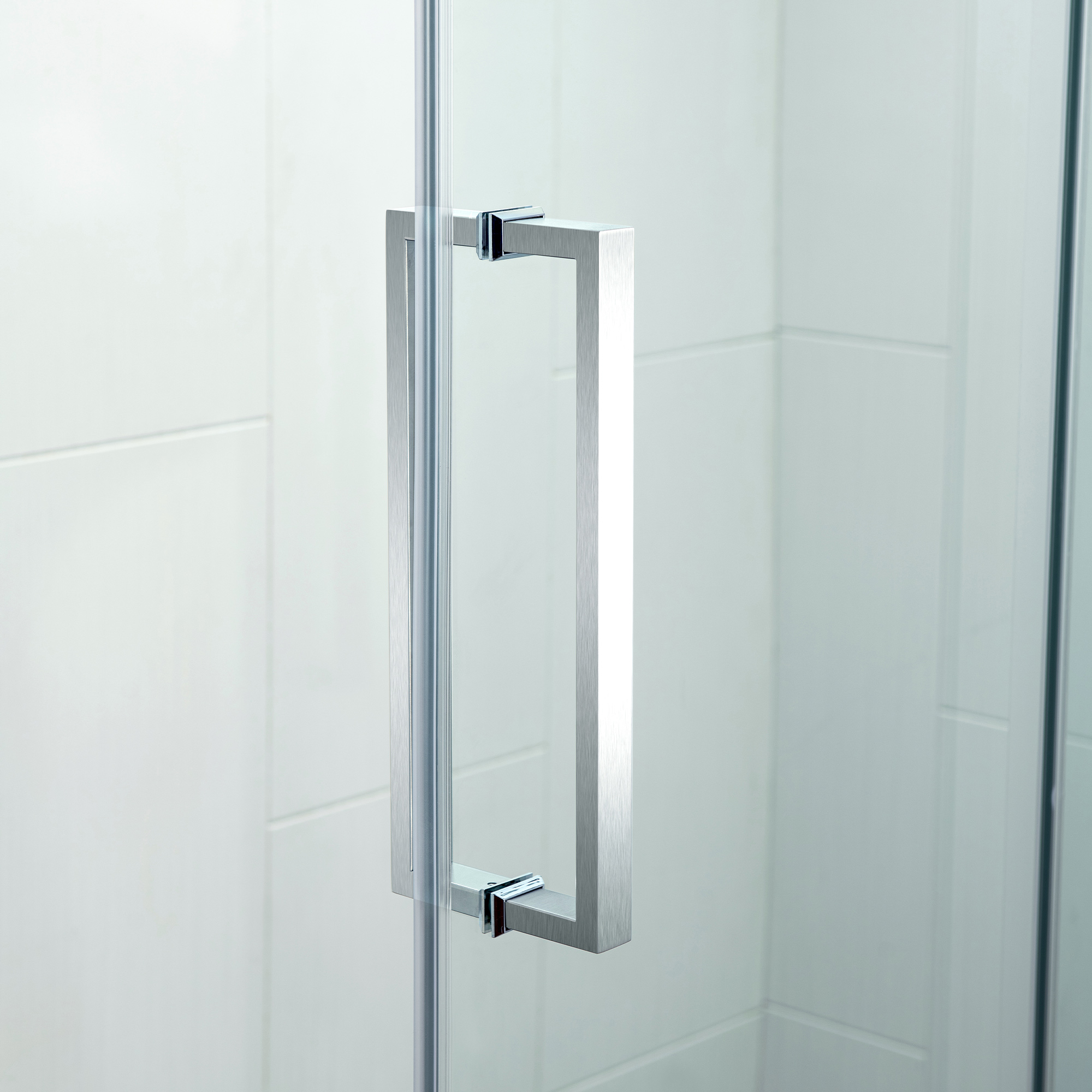  WOODBRIDGE Frameless Single Sliding Shower Doors in Polished Chrome Finish, 44-48