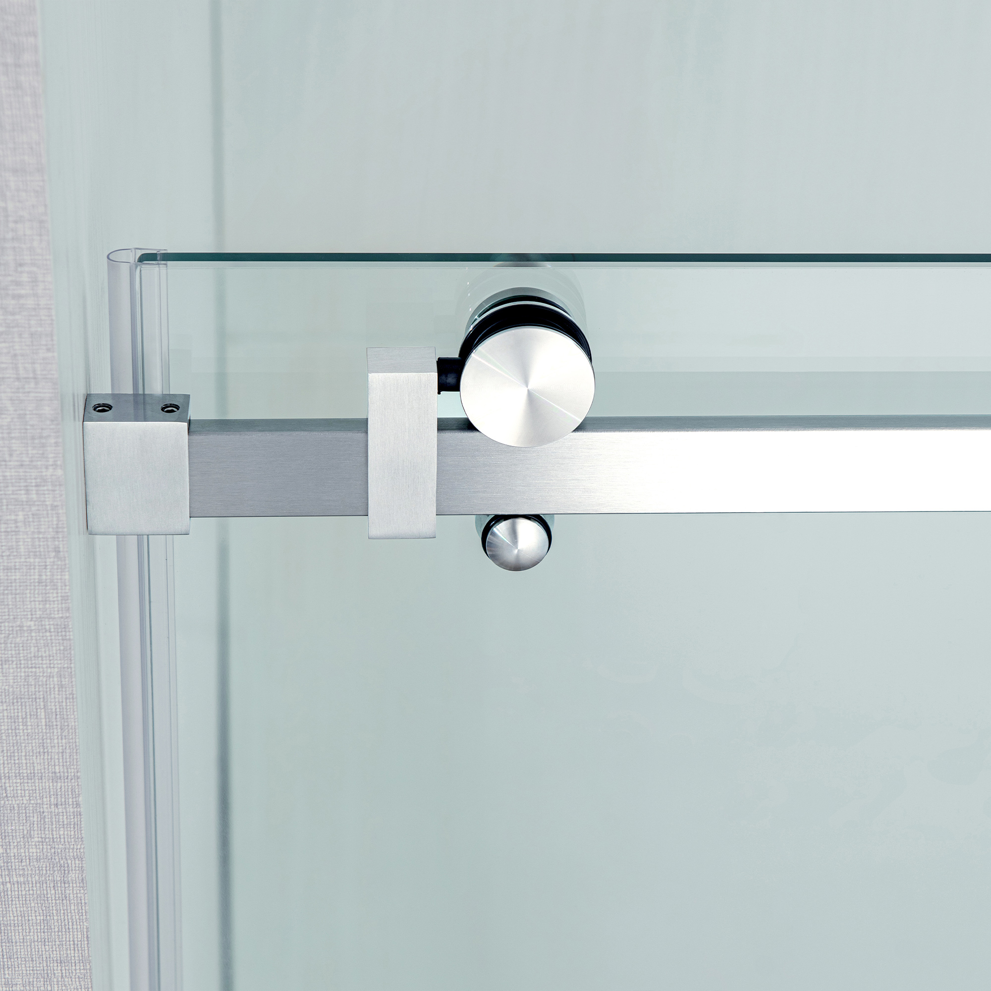  WOODBRIDGE Frameless Single Sliding Shower Doors in Polished Chrome Finish, 44-48