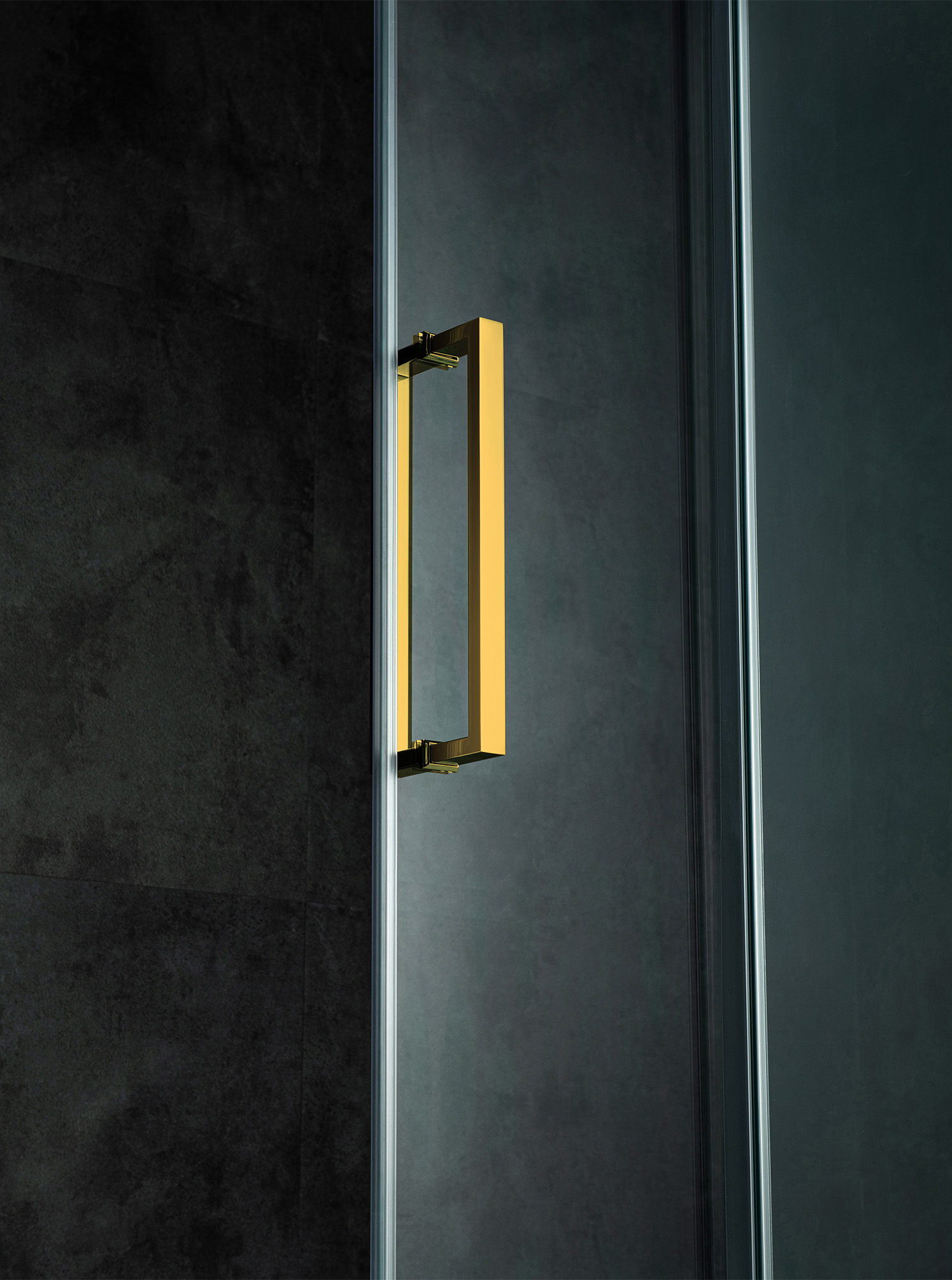  WOODBRIDGE Frameless Single Sliding Shower Doors in Brushed Gold Finish, 56-60