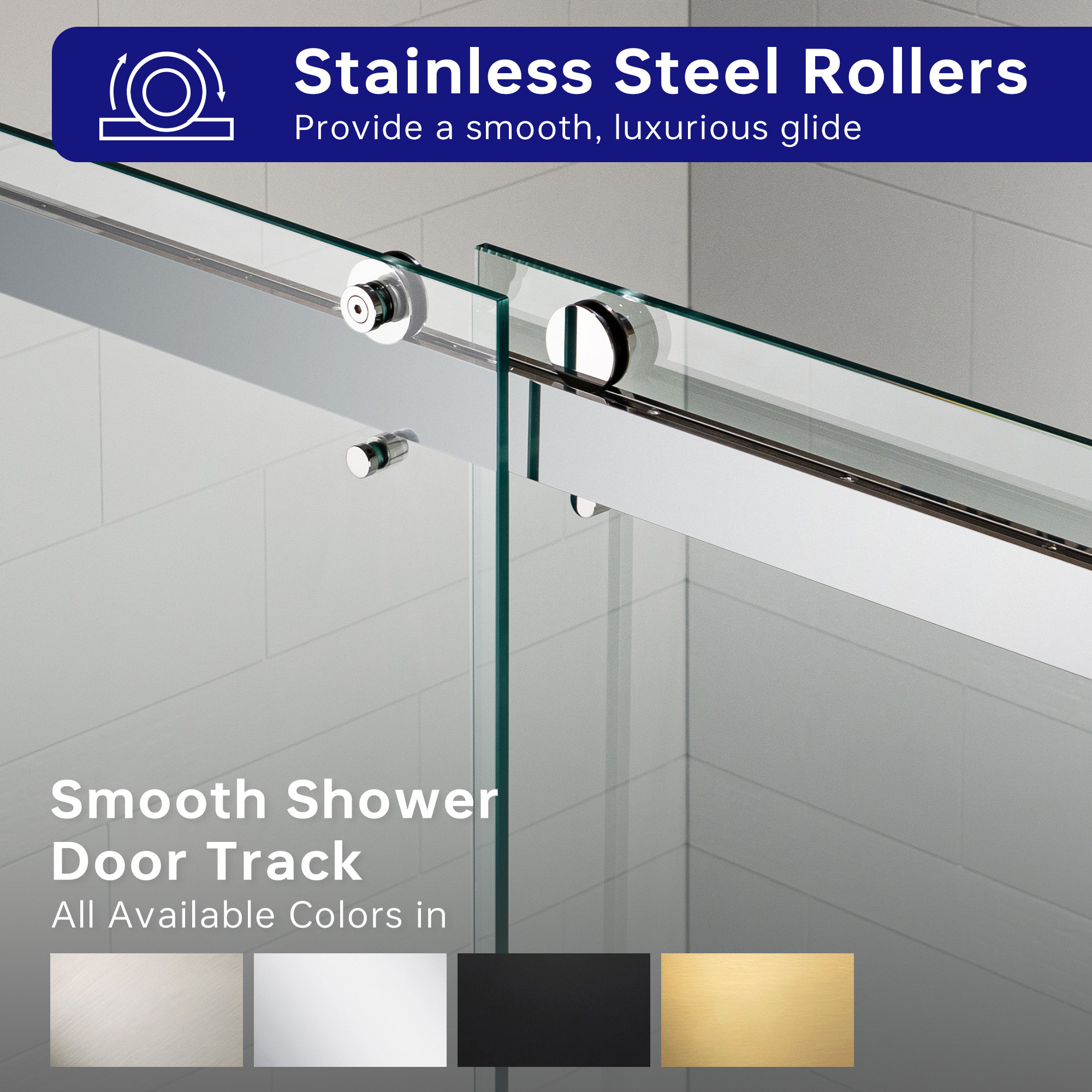  WOODBRIDGE Frameless Bathtub Shower Doors 56-60