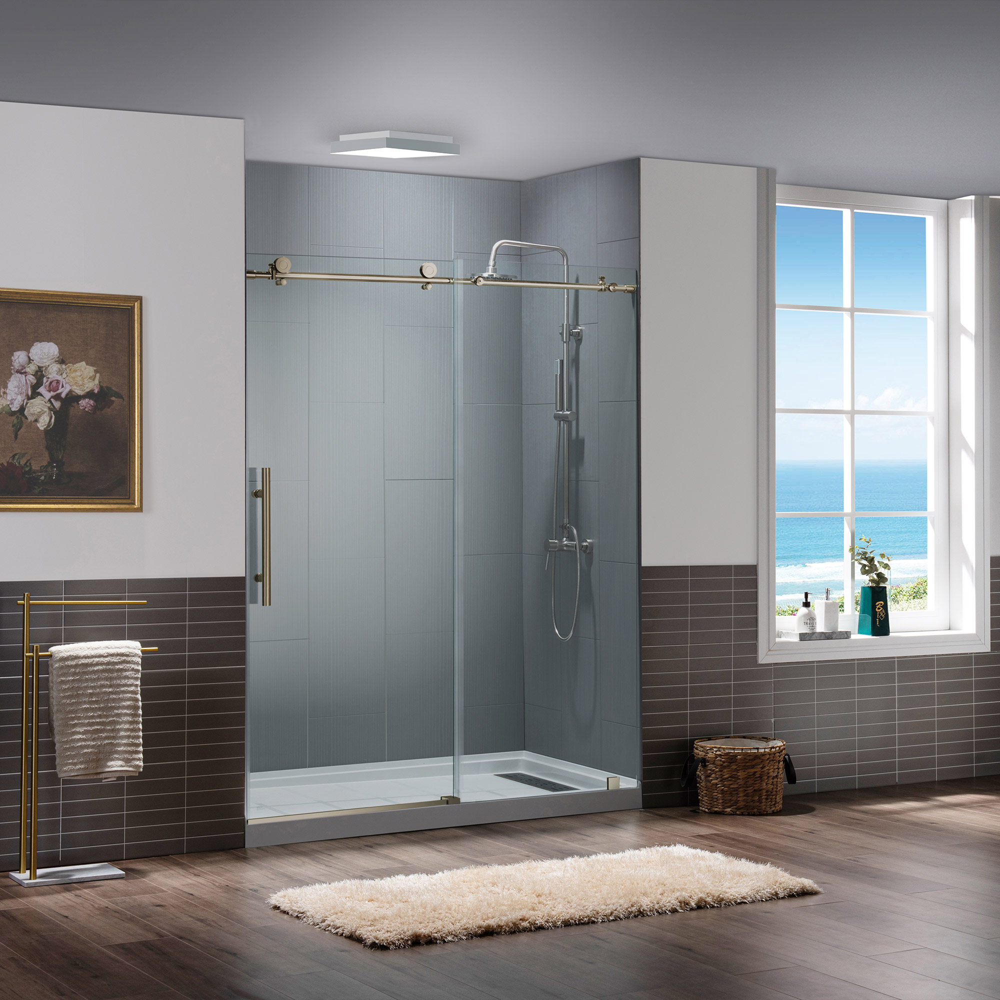  WOODBRIDGE Frameless Shower Doors 56-60