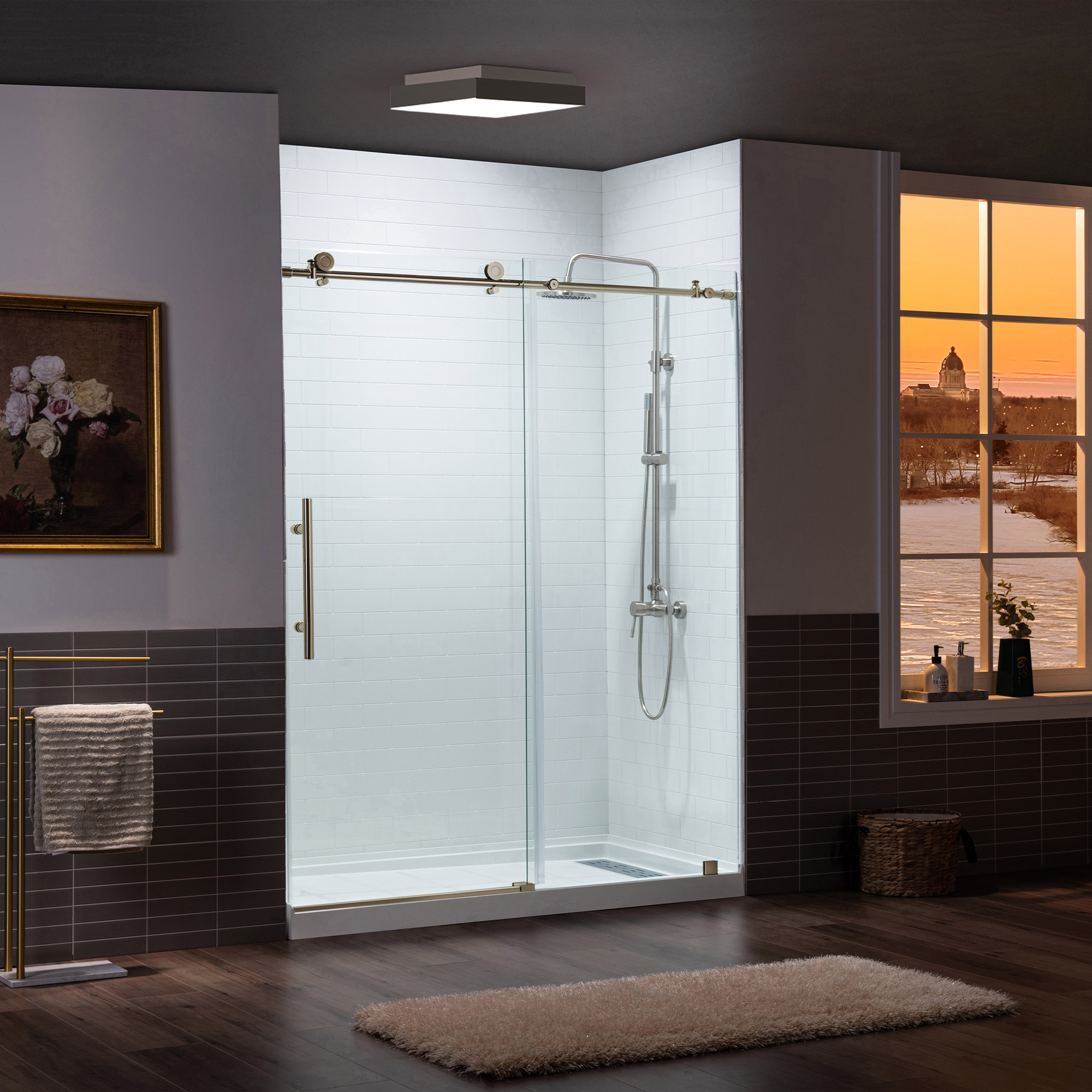  WOODBRIDGE Frameless Shower Doors 56-60