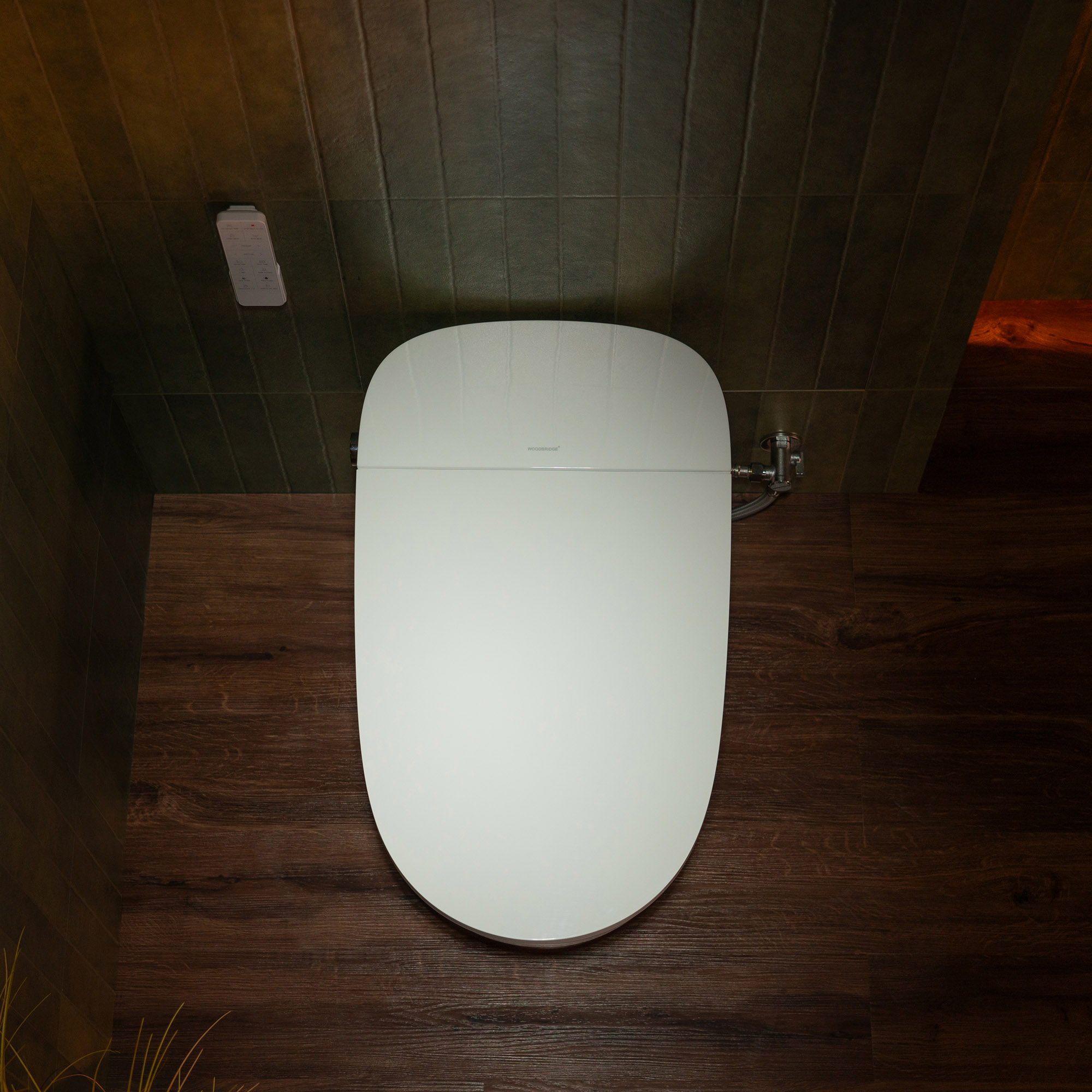  WOODBRIDGE Smart Bidet Toilet with Auto Open/Close, Foot Sensor, Automatic Flush, Foam Shield, Heated Seat, and ADA-Compliant Chair Height Design - Model, EBT350_14607