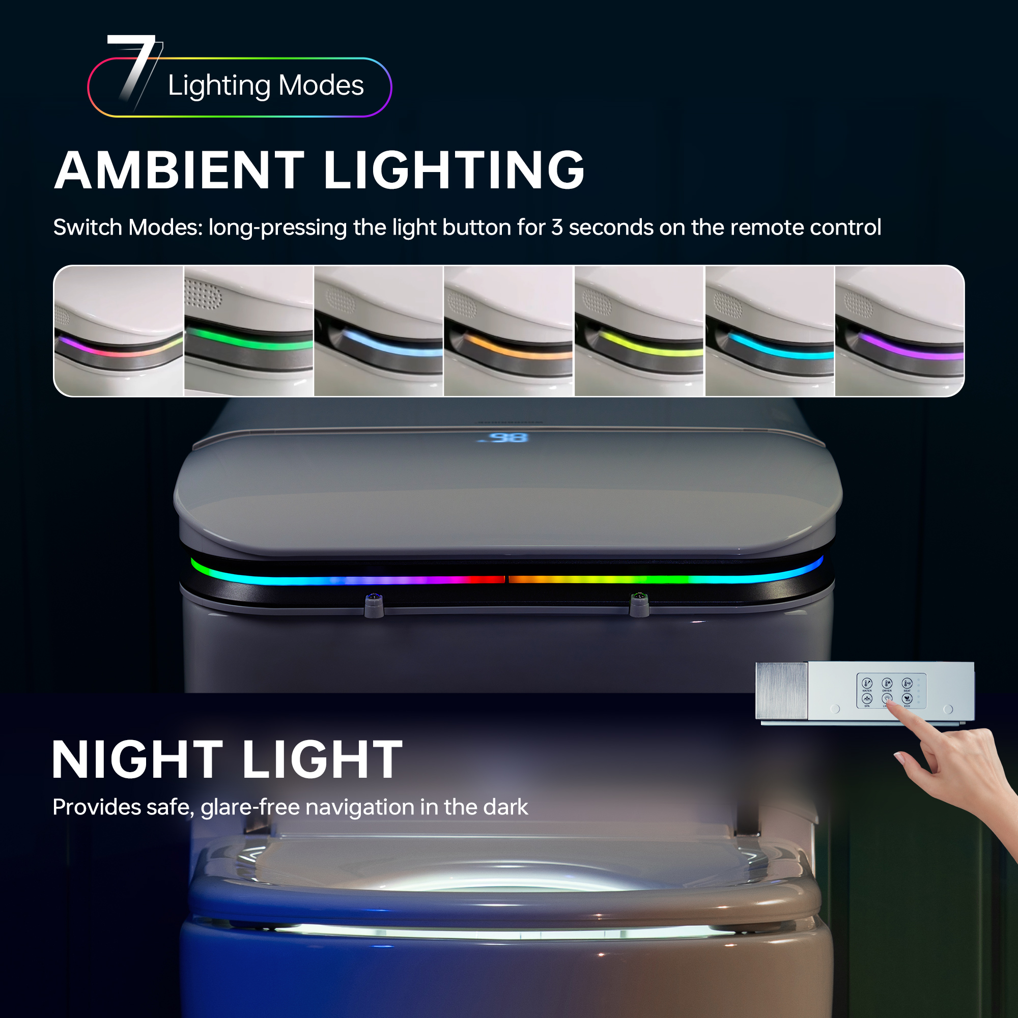  WOODBRIDGE GT071 Smart Toilet with Auto Open/Close Lid, Foot Sensor, Zero Pressure System, Fragrance System, UV Self-Cleaning Nozzle & Multi-Function Wash & Warm Air Dry – Perfect for Low Water Pressure Homes & Enhanced Hygiene_25497