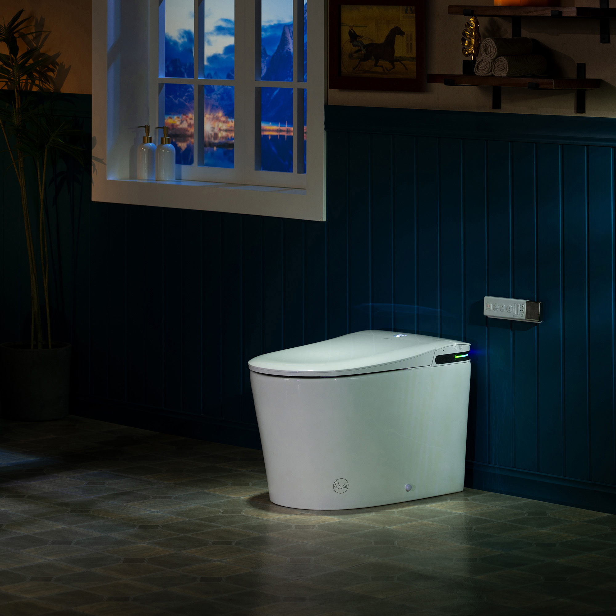  WOODBRIDGE GT071 Smart Toilet with Auto Open/Close Lid, Foot Sensor, Zero Pressure System, Fragrance System, UV Self-Cleaning Nozzle & Multi-Function Wash & Warm Air Dry – Perfect for Low Water Pressure Homes & Enhanced Hygiene_25514