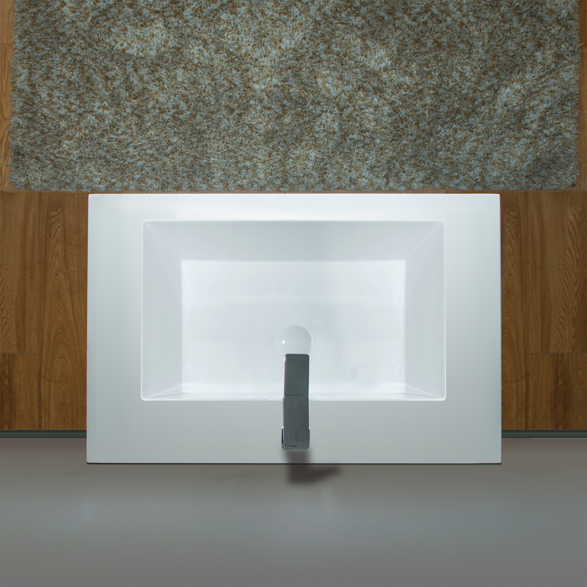  WOODBRIDGE 29-1/2 in. W x 19-5/8 in. D Wall Mounted Floating Vanity in Glossy White with Resin Composite Vanity Top in Glossy White_25663
