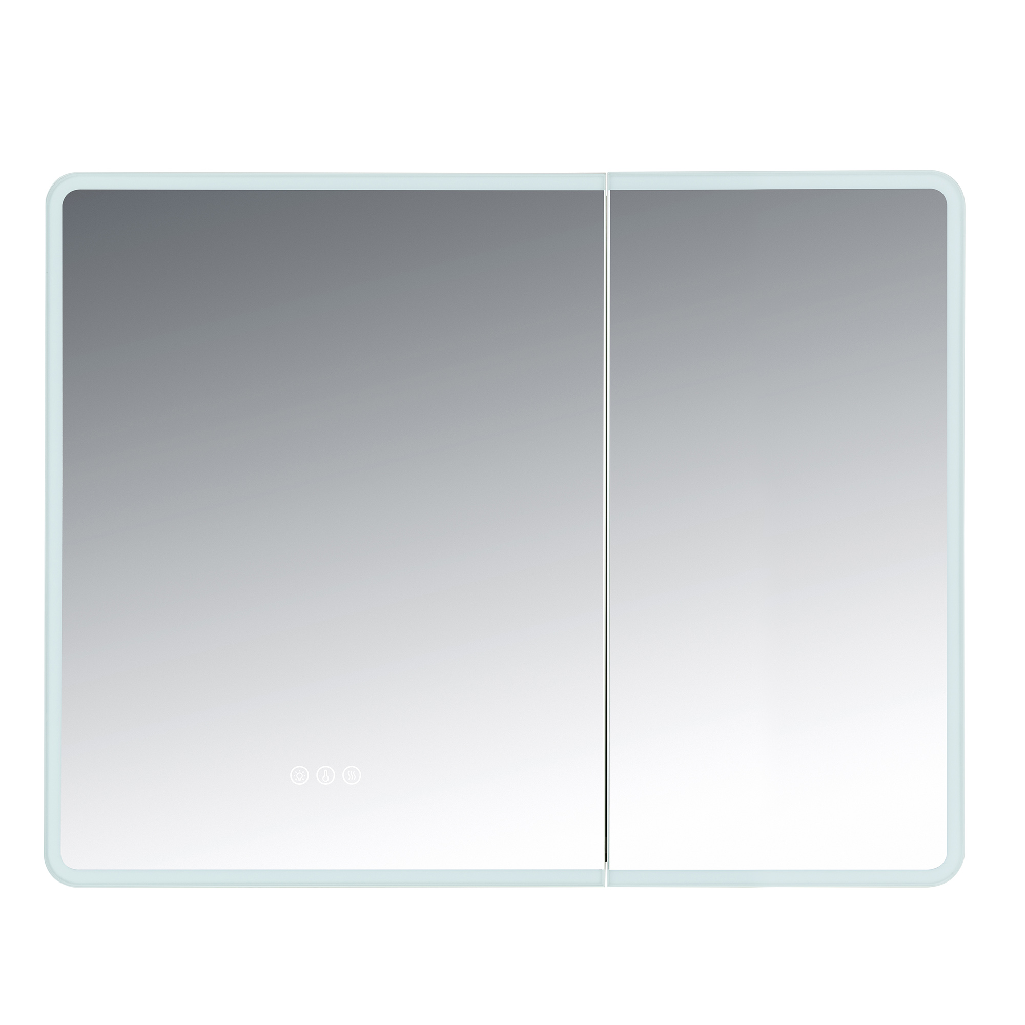  WOODBRIDGE 36.5” LED Medicine Cabinet with Anti-Fog Mirror, Toothbrush UV Sterilizer, Smart Storage, USB Charging & Dimmable Lighting – RC3628-GR_25705