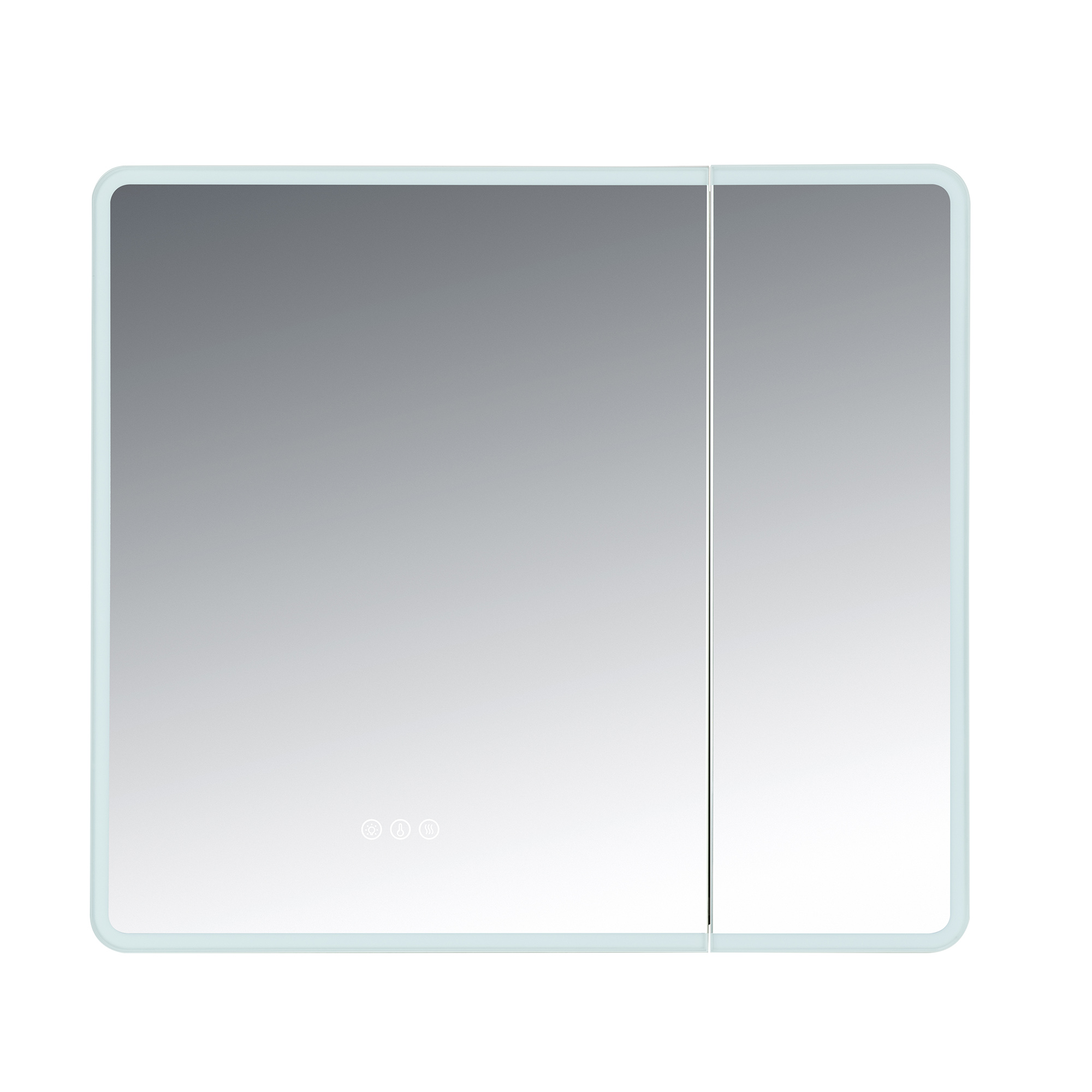  WOODBRIDGE Modern Rectangular Medicine Cabinet with Rounded Corners (30.75” W x 27.5” H) – Smart Storage, Anti-Fog Mirror, LED Lighting, Medium-Sized, RC3028-GR_25738