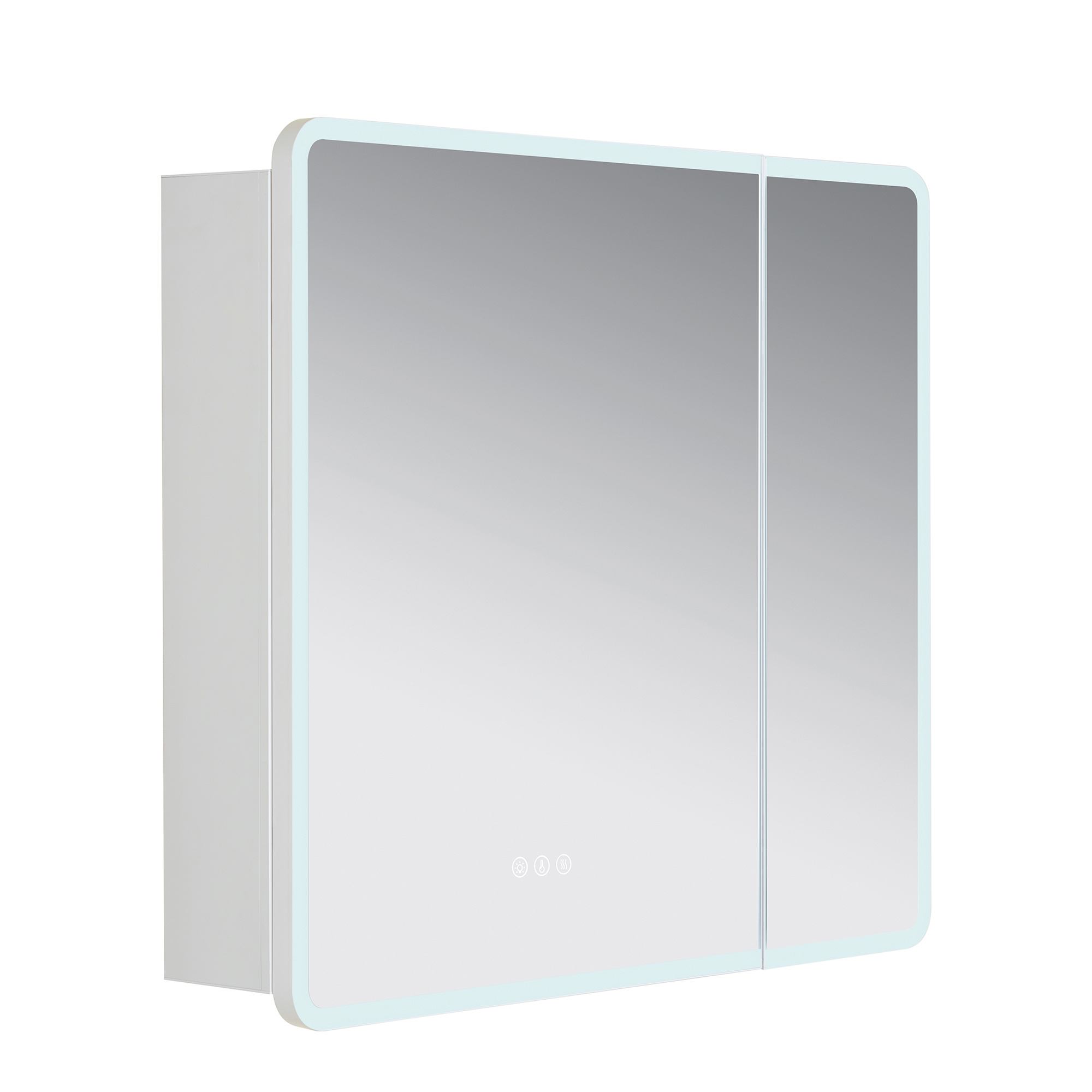  WOODBRIDGE Modern Rectangular Medicine Cabinet with Rounded Corners (30.75” W x 27.5” H) – Smart Storage, Anti-Fog Mirror, LED Lighting, Medium-Sized, RC3028-IV_25756