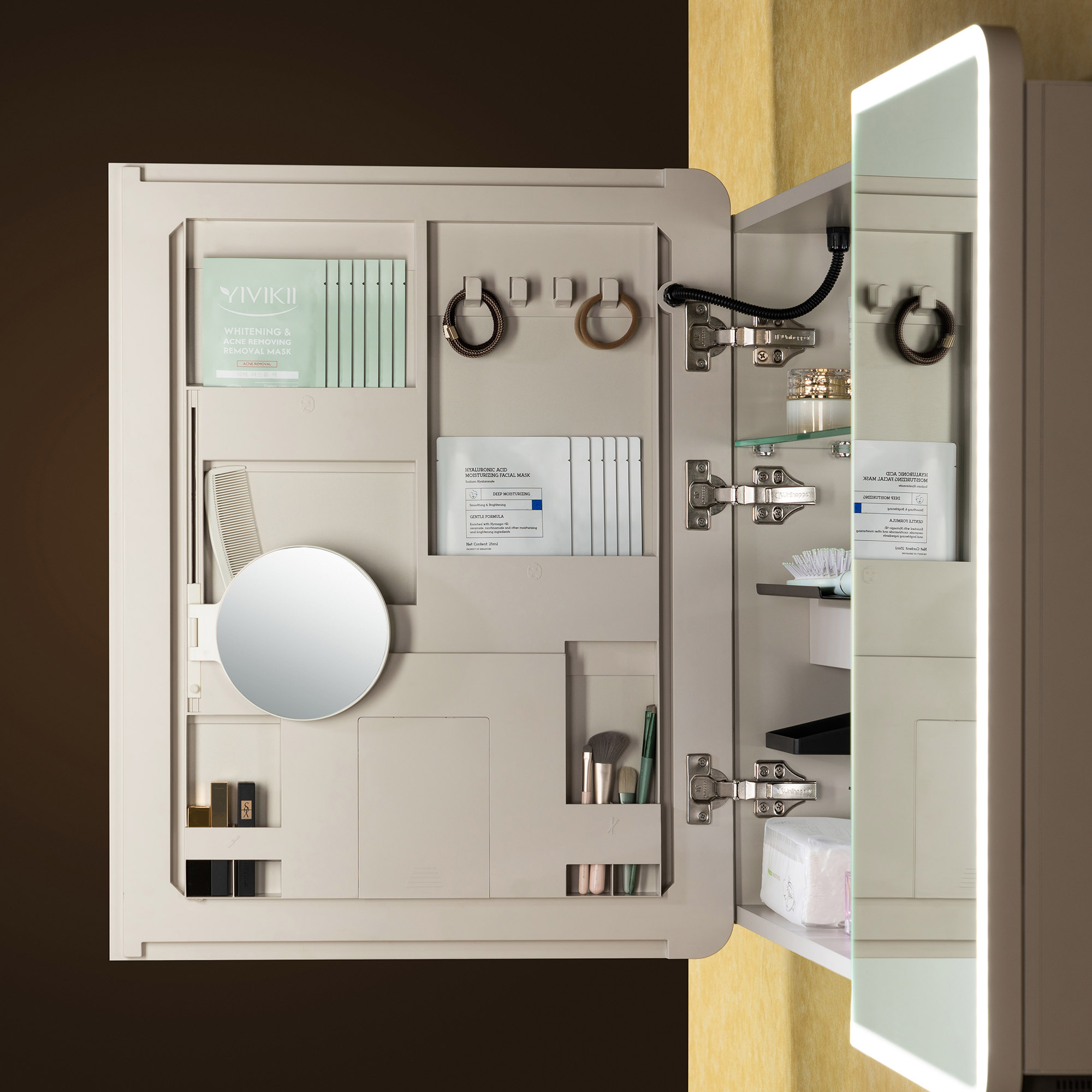  WOODBRIDGE Modern Rectangular Medicine Cabinet with Rounded Corners (36.5” W x 27.5” H) – Smart Storage, Anti-Fog Mirror, LED Lighting, Medium-Sized, RC3628-IV_25761