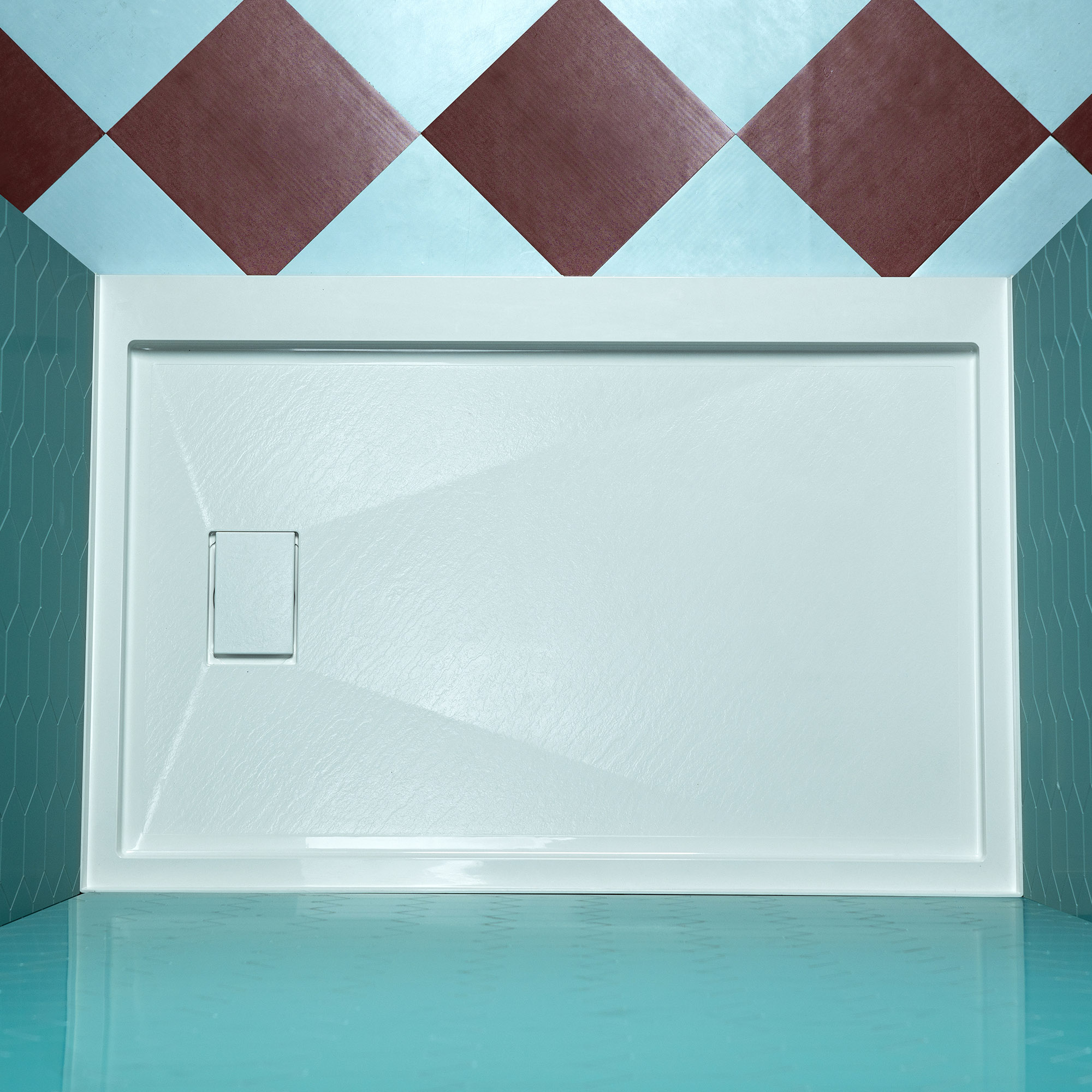  WOODBRIDGE 48 in. x 36 in. Solid Surface Shower Pan Base in White, Alcove Installation with Right Drain, Slip-Resistant & Mold-Resistant_25861