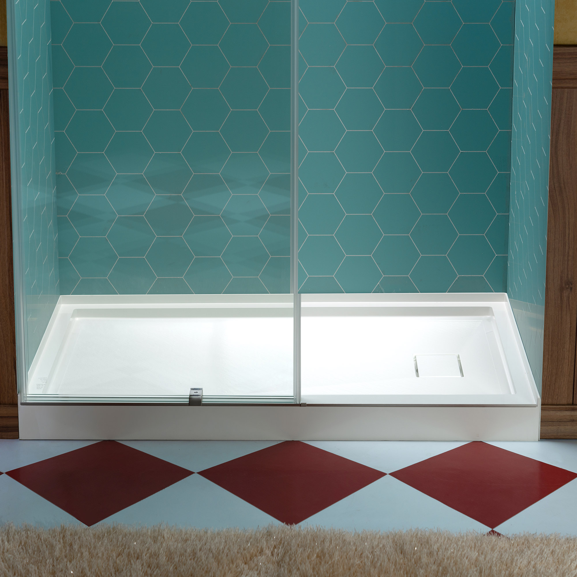  WOODBRIDGE 60 in. x 36 in. Solid Surface Shower Pan Base in White, Alcove Installation with Right Drain, Slip-Resistant & Mold-Resistant_25941