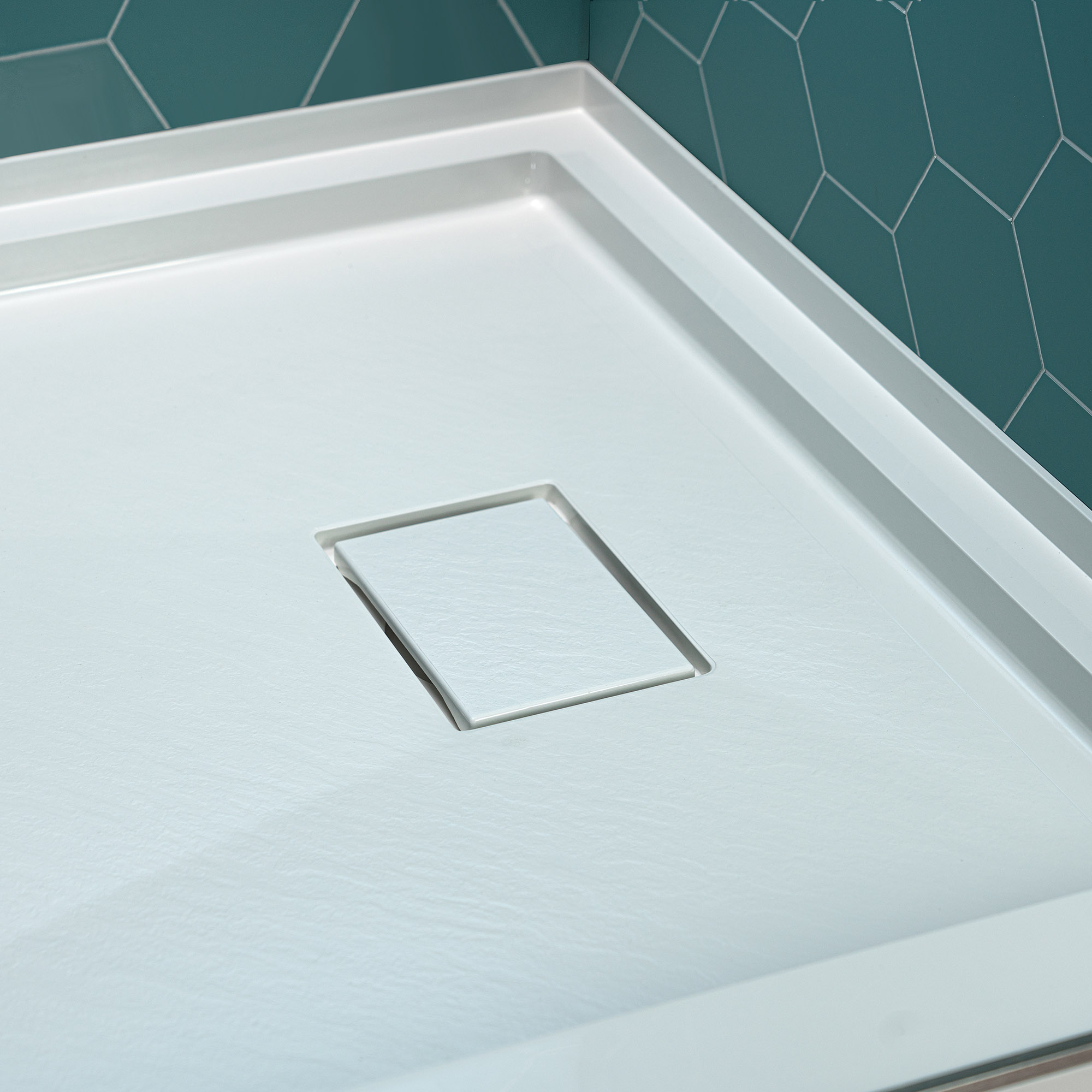  WOODBRIDGE 60 in. x 36 in. Solid Surface Shower Pan Base in White, Alcove Installation with Right Drain, Slip-Resistant & Mold-Resistant_25943