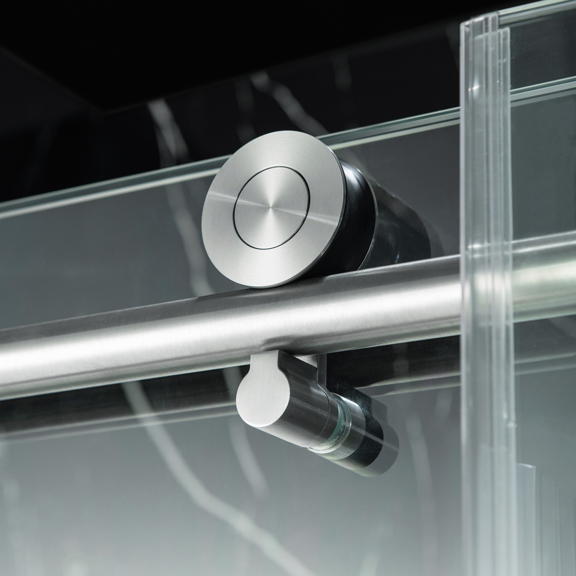  WOODBRIDGE Frameless Single Sliding Shower Door with Soft Close System, 57.5-60