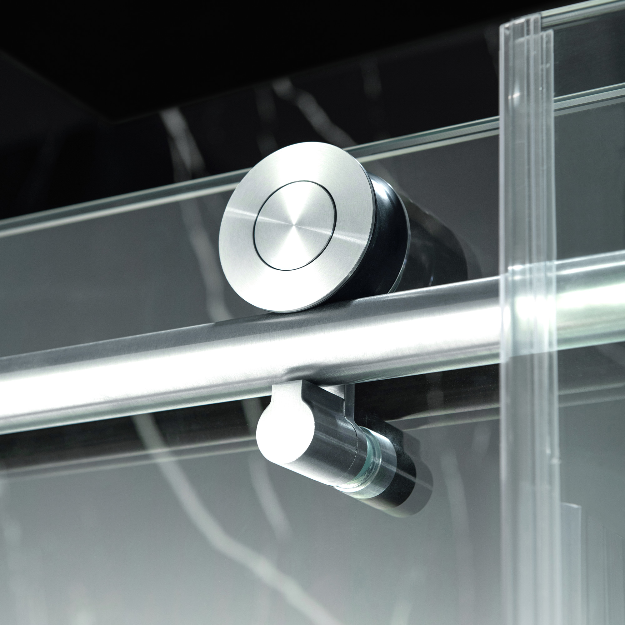  WOODBRIDGE Frameless Single Sliding Shower Door with Soft Close System, 57.5-60