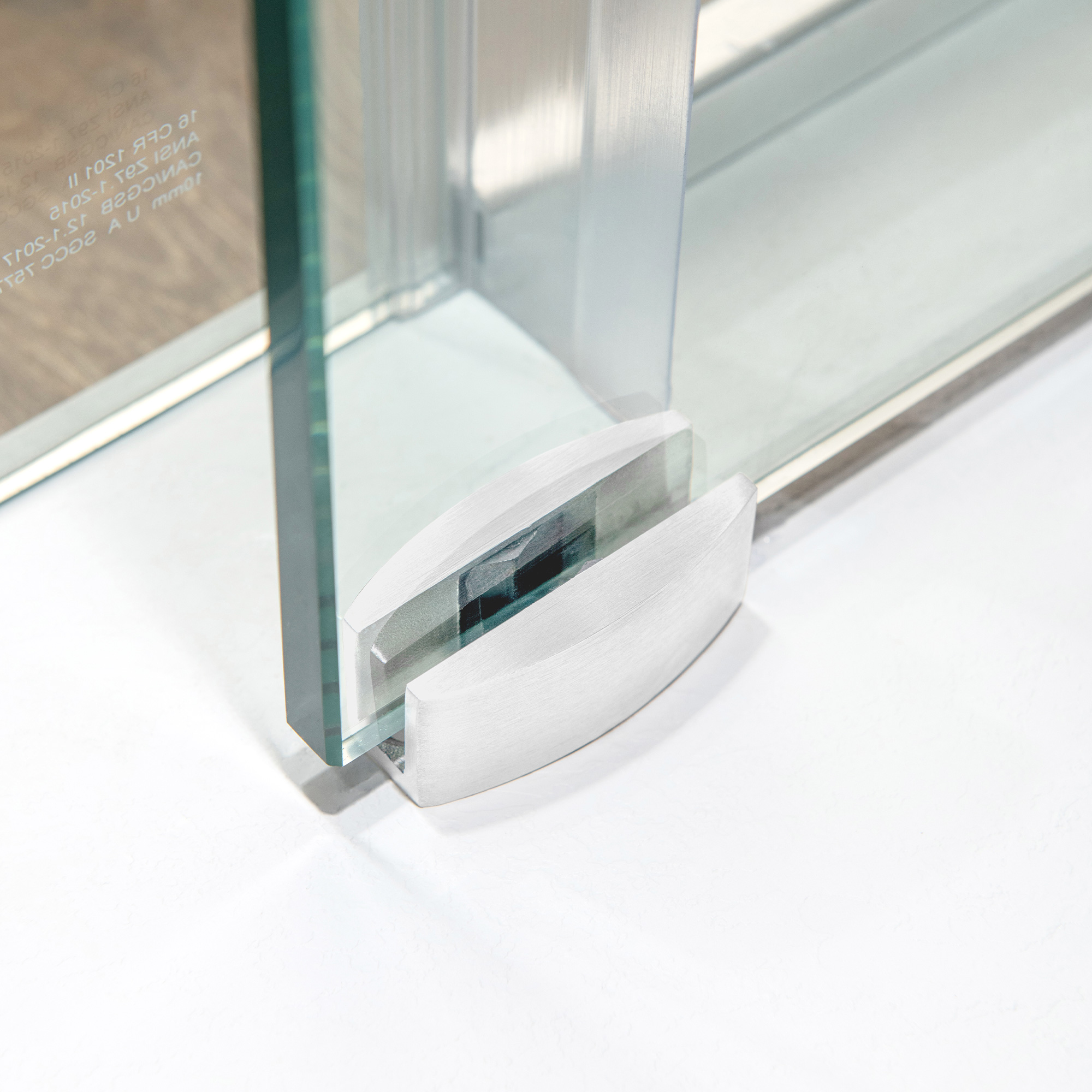  WOODBRIDGE Frameless Single Sliding Shower Door with Soft Close System, 57.5-60