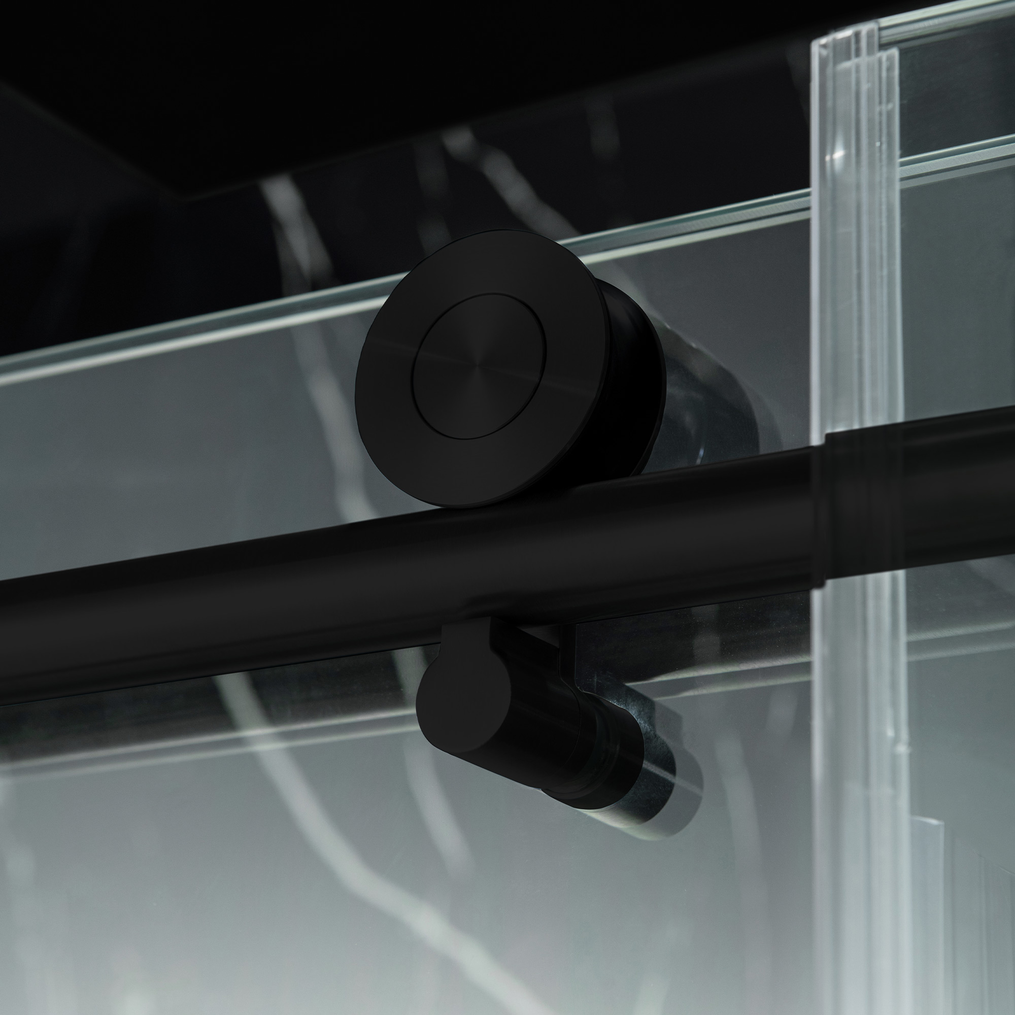  WOODBRIDGE Frameless Single Sliding Shower Door with Soft Close System, 57.5-60