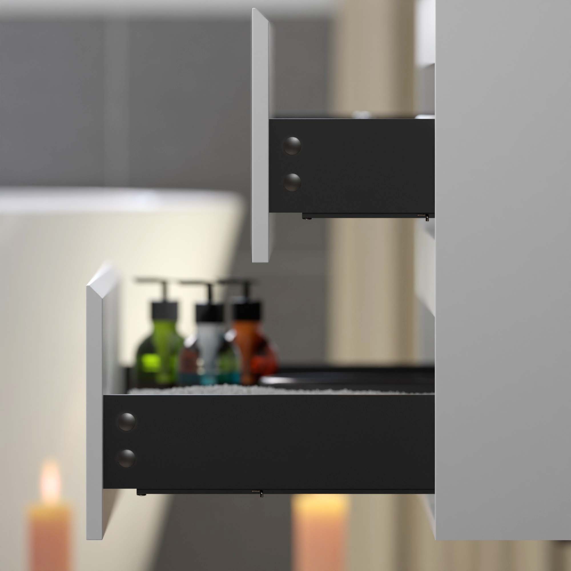 WOODBRIDGE 29-1/2 in. W x 19 in. D Wall Mounted Floating Vanity in Glossy White with Resin Composite Vanity Top in Glossy White_27121