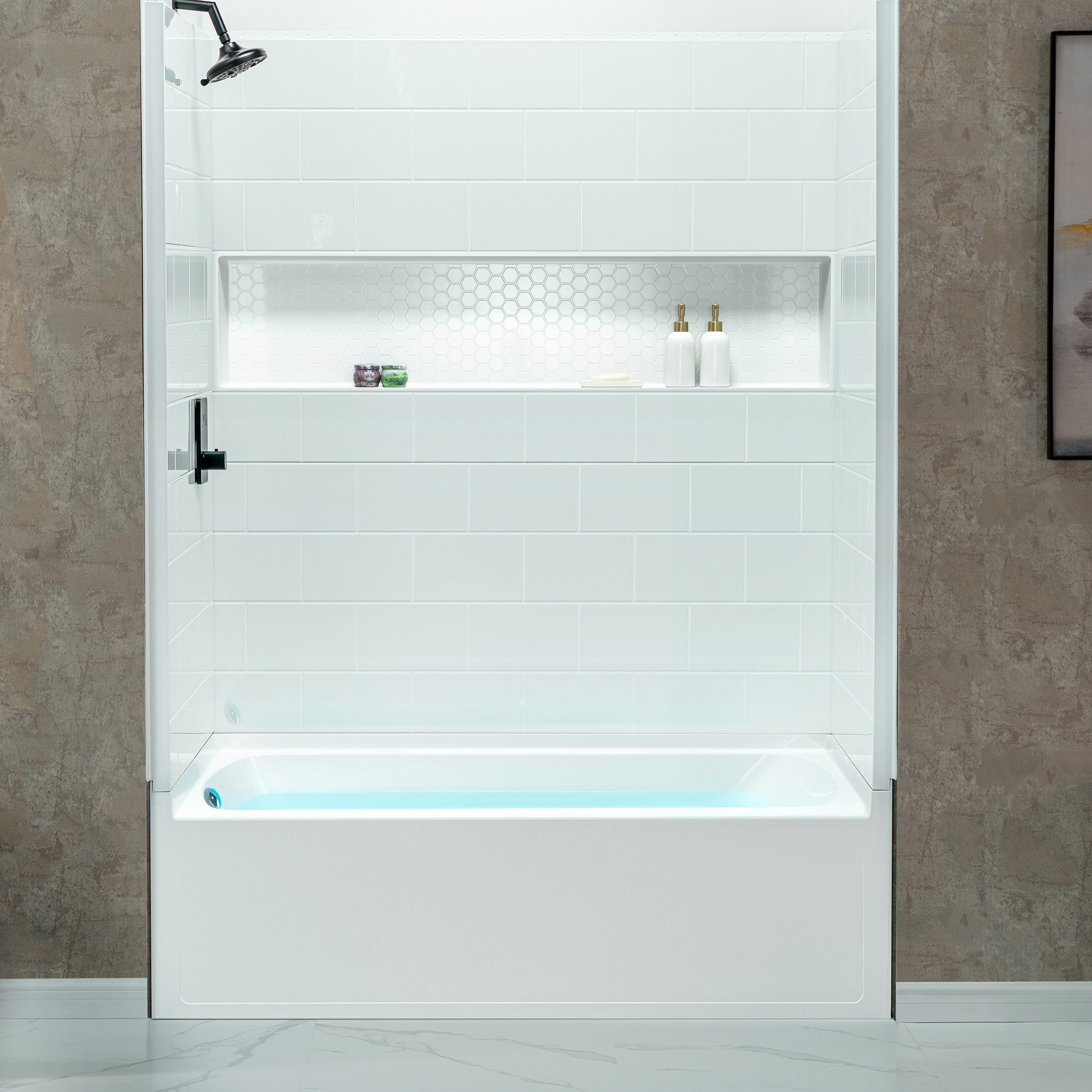 Woodbridge 60” x 32”x17” Soaking Alcove Bathtub with Left Drain in White
