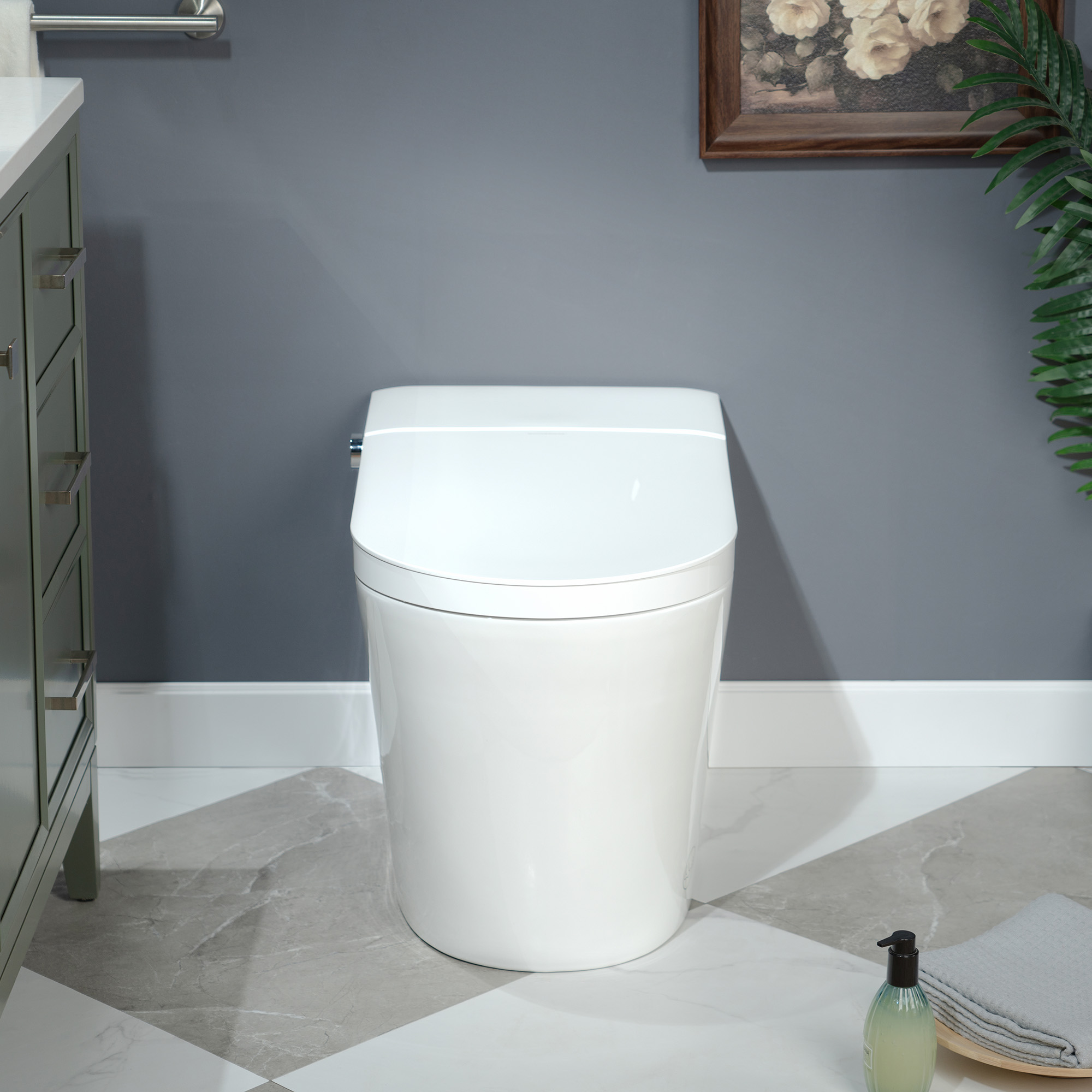 WOODBRIDGE CHT002 Smart Toilet, Auto Open/Close Lid, Foot Sensor, Auto Flush, Heated Seat & Smart deodorization, Easy Installation, without Bidet