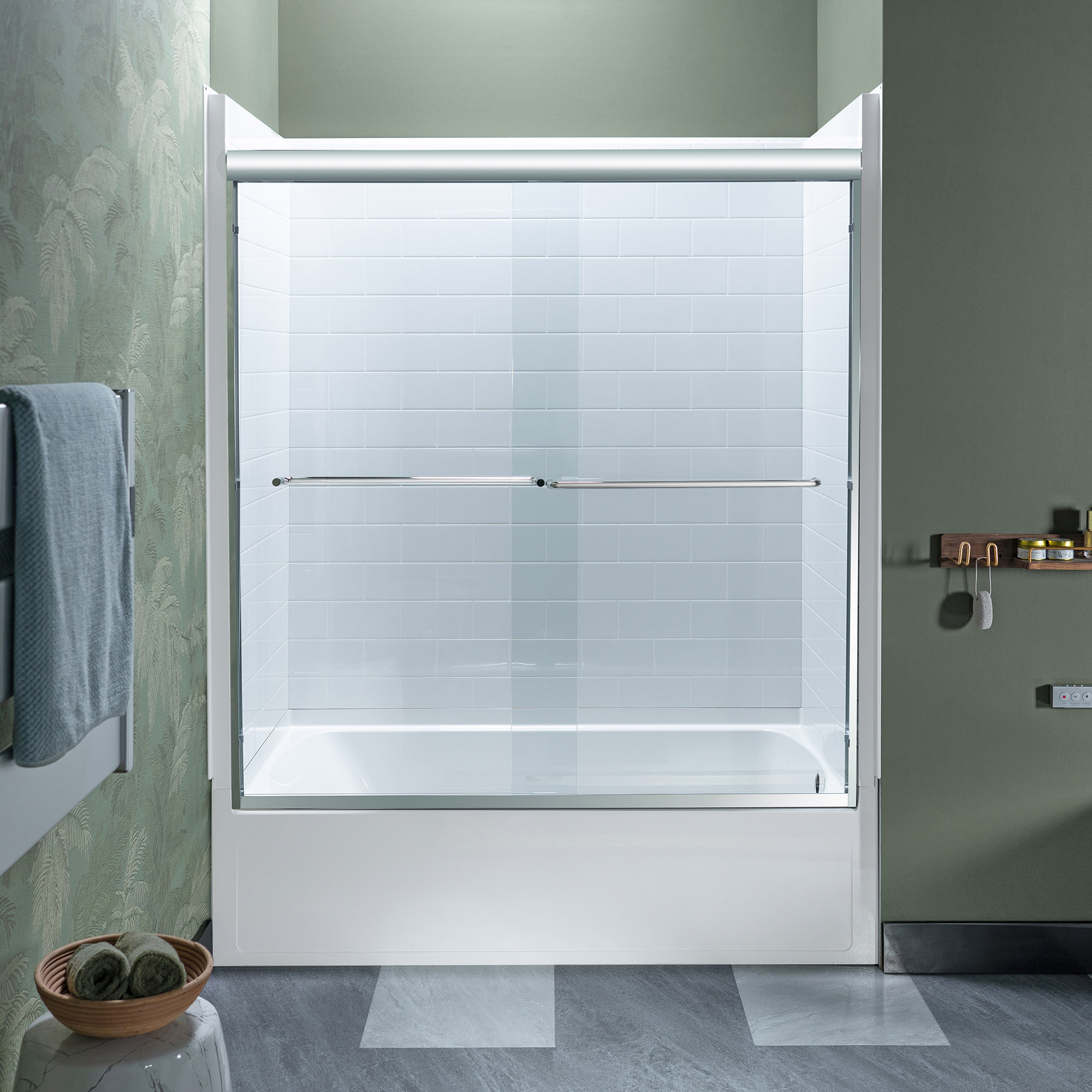 WOODBRIDGE Double Sliding Tub Door 56-60