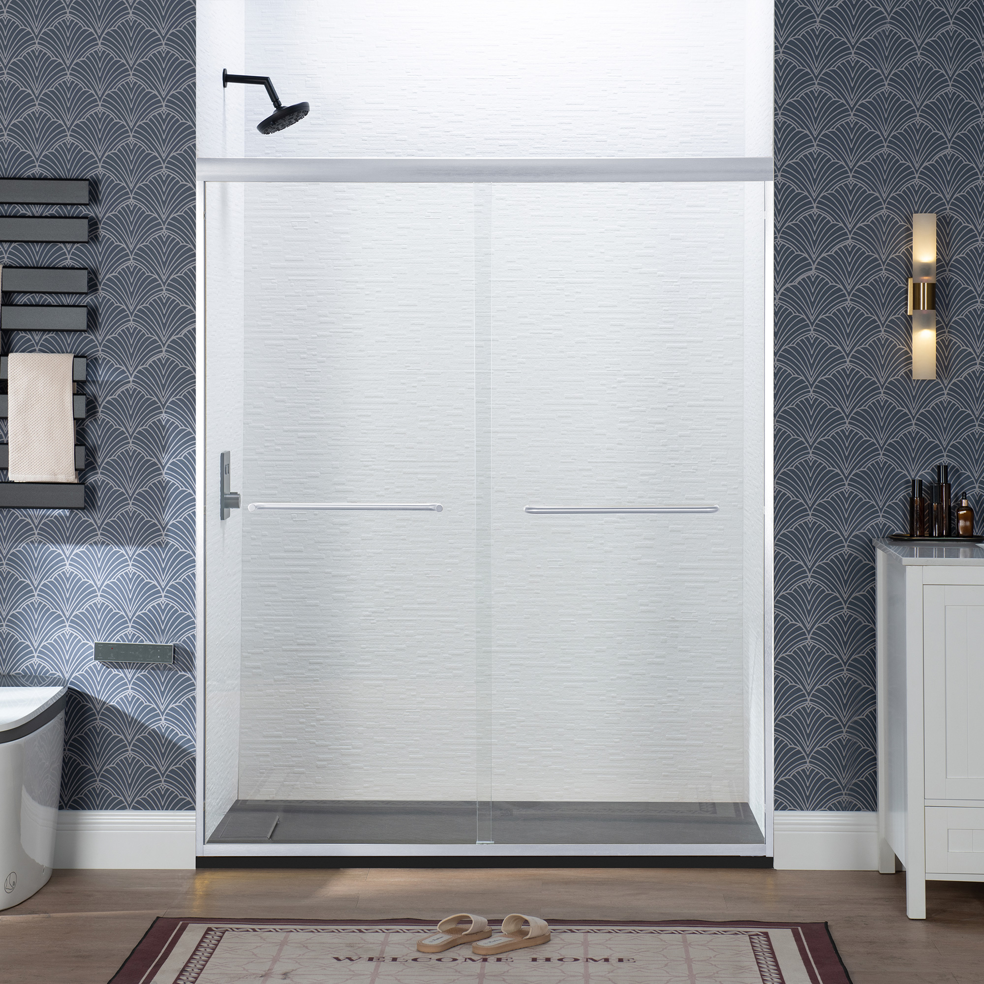 WOODBRIDGE Double Sliding Shower Door 56-60
