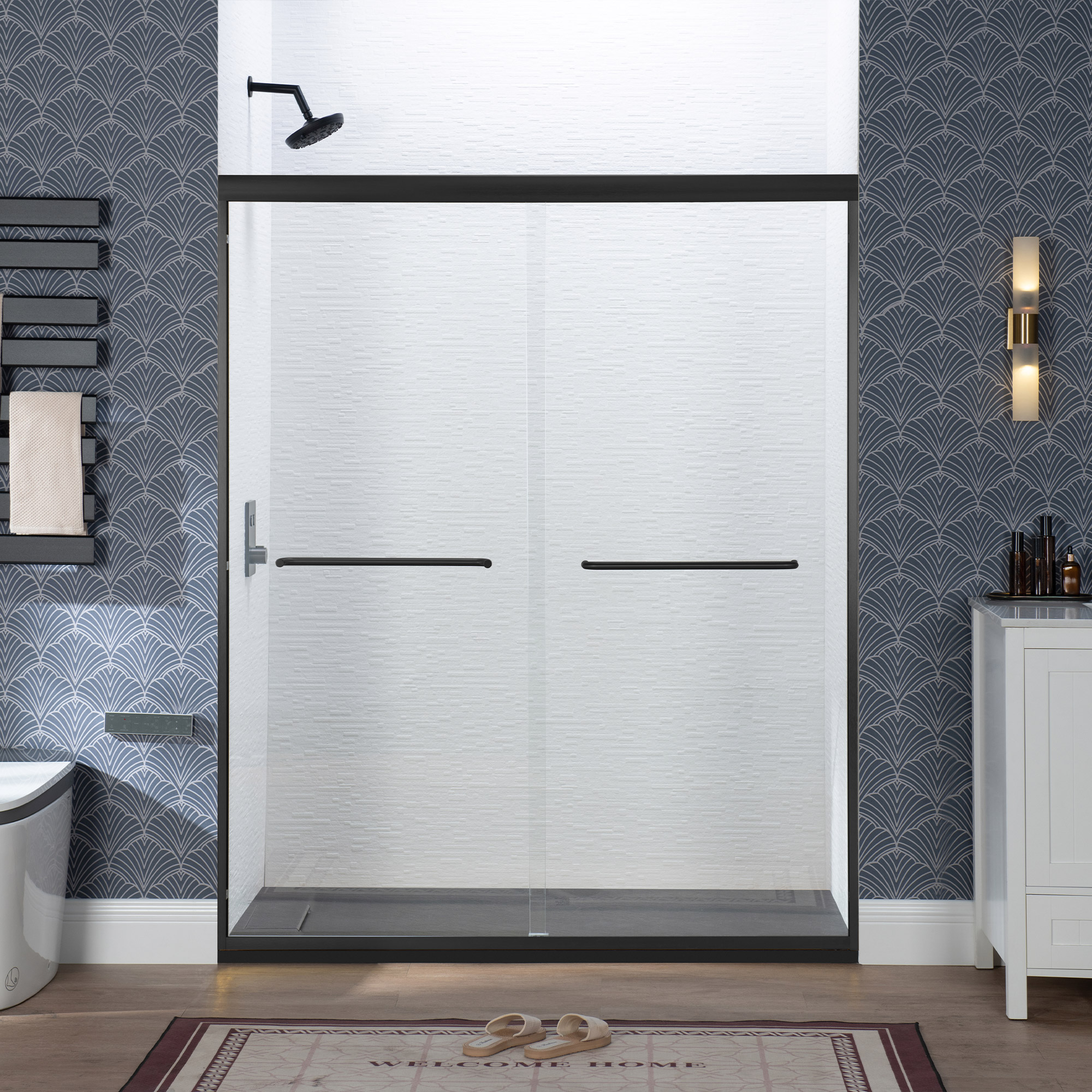 WOODBRIDGE Double Sliding Shower Door 56-60