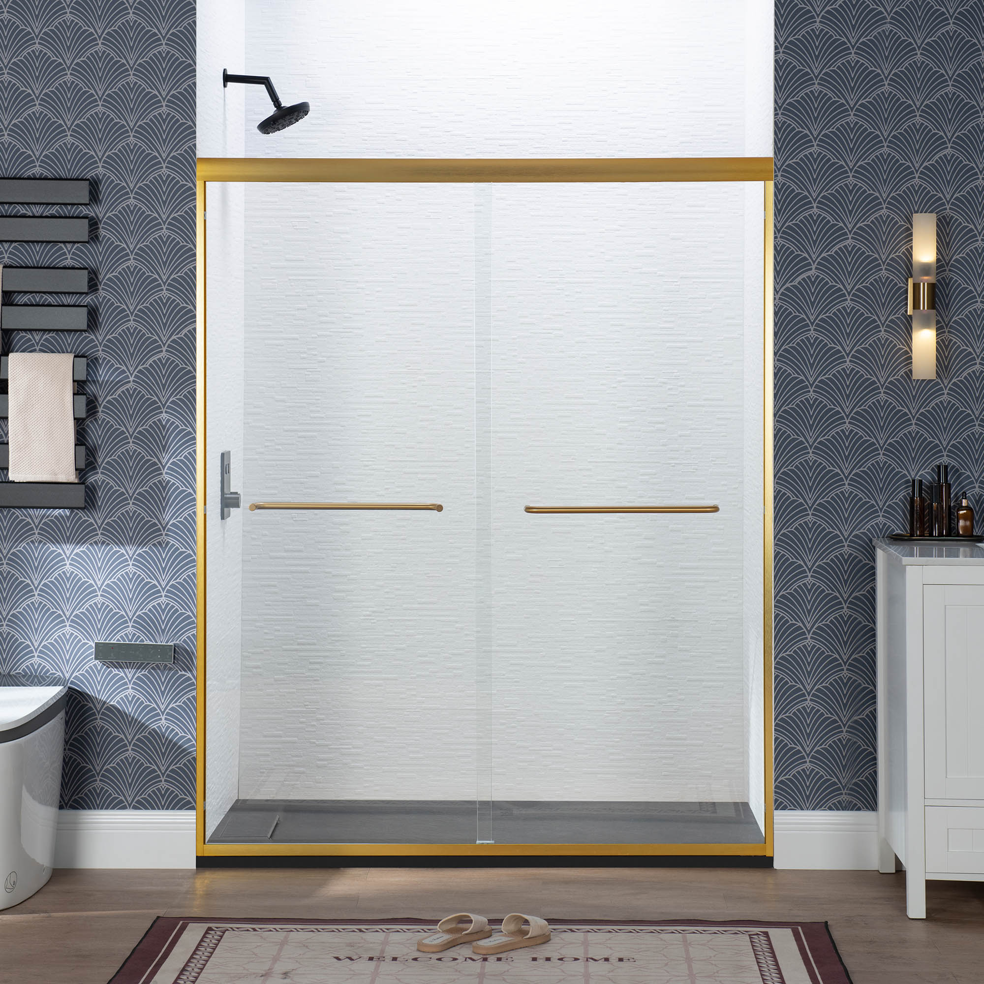 WOODBRIDGE Double Sliding Shower Door 56-60