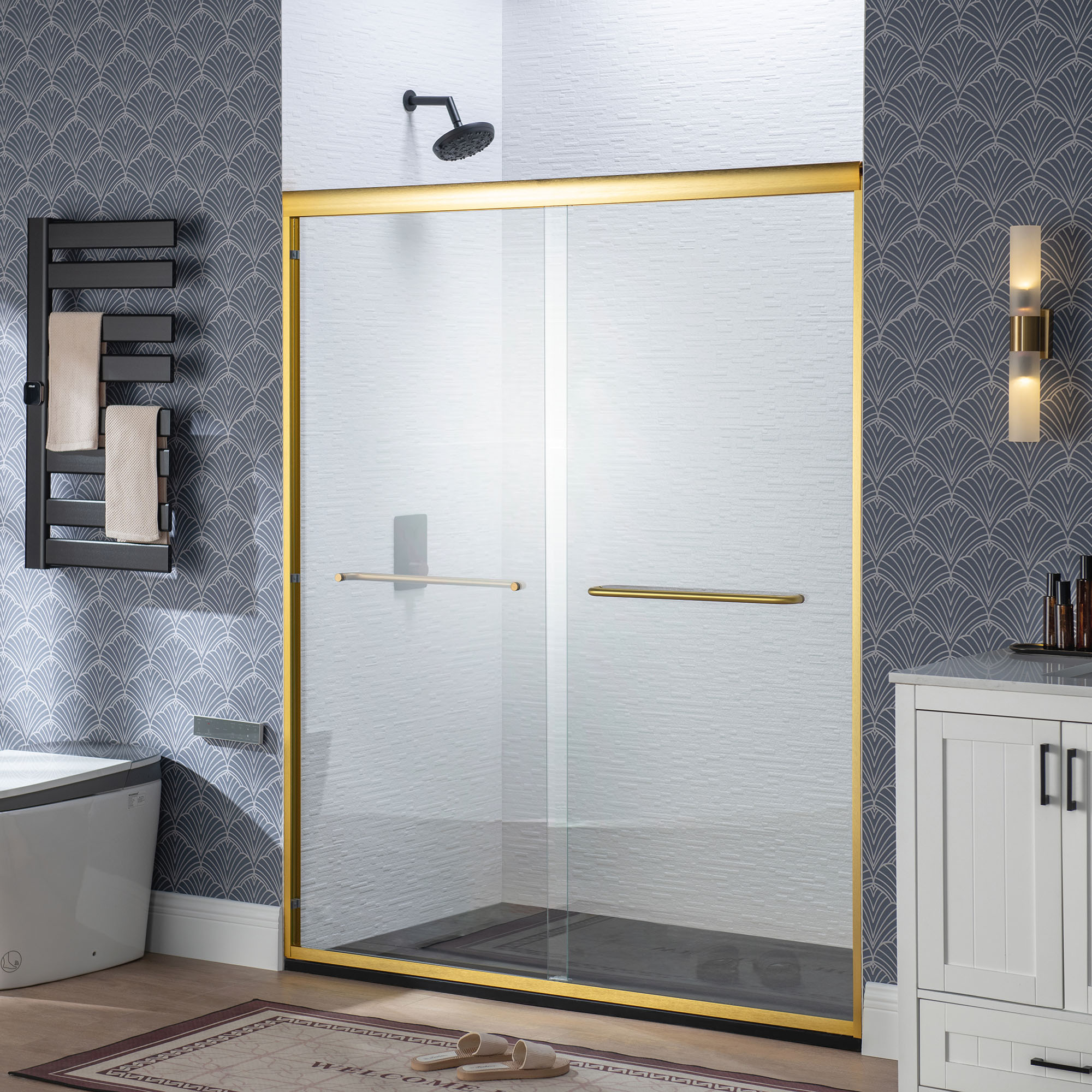 WOODBRIDGE Double Sliding Shower Door 44-48