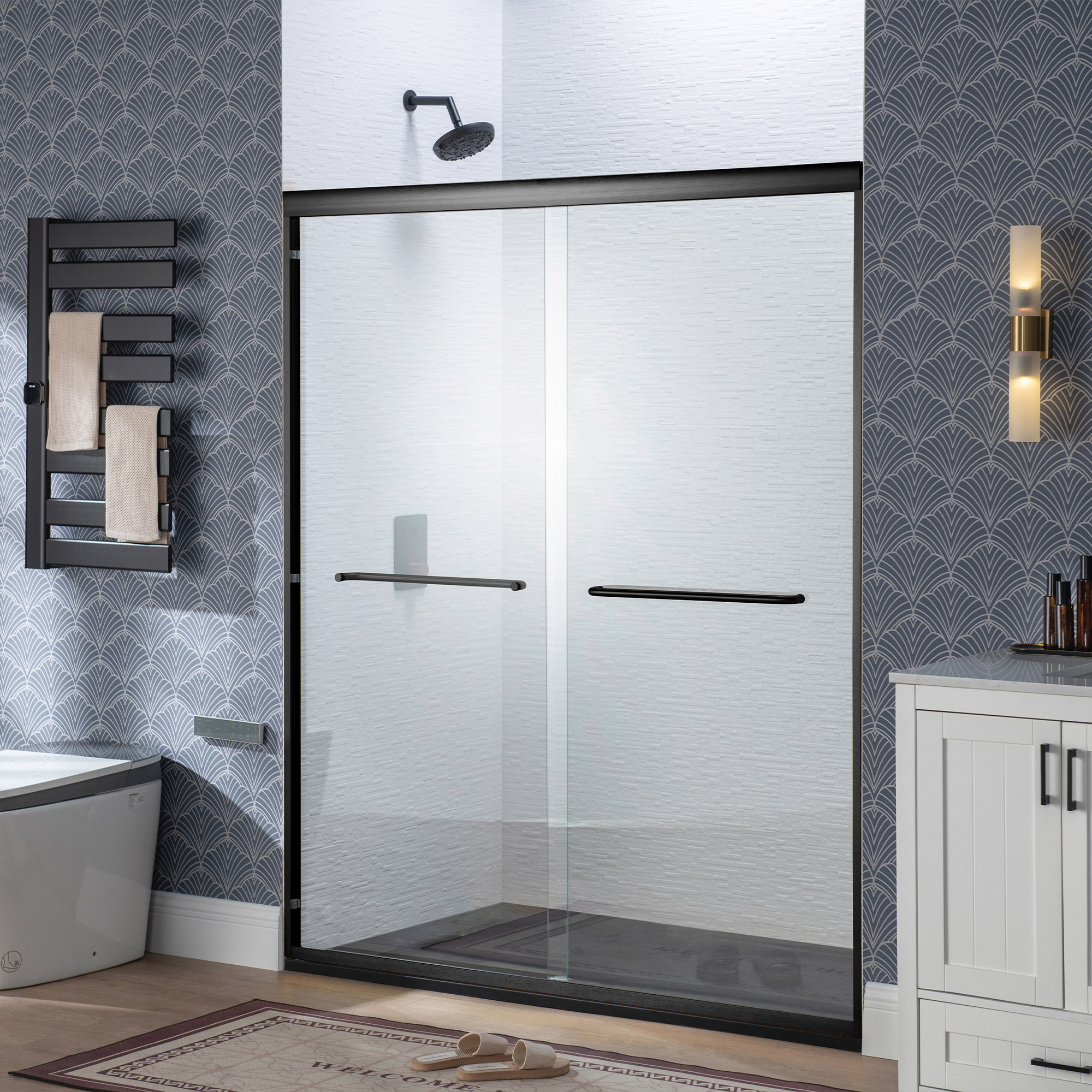 WOODBRIDGE Double Sliding Shower Door 44-48